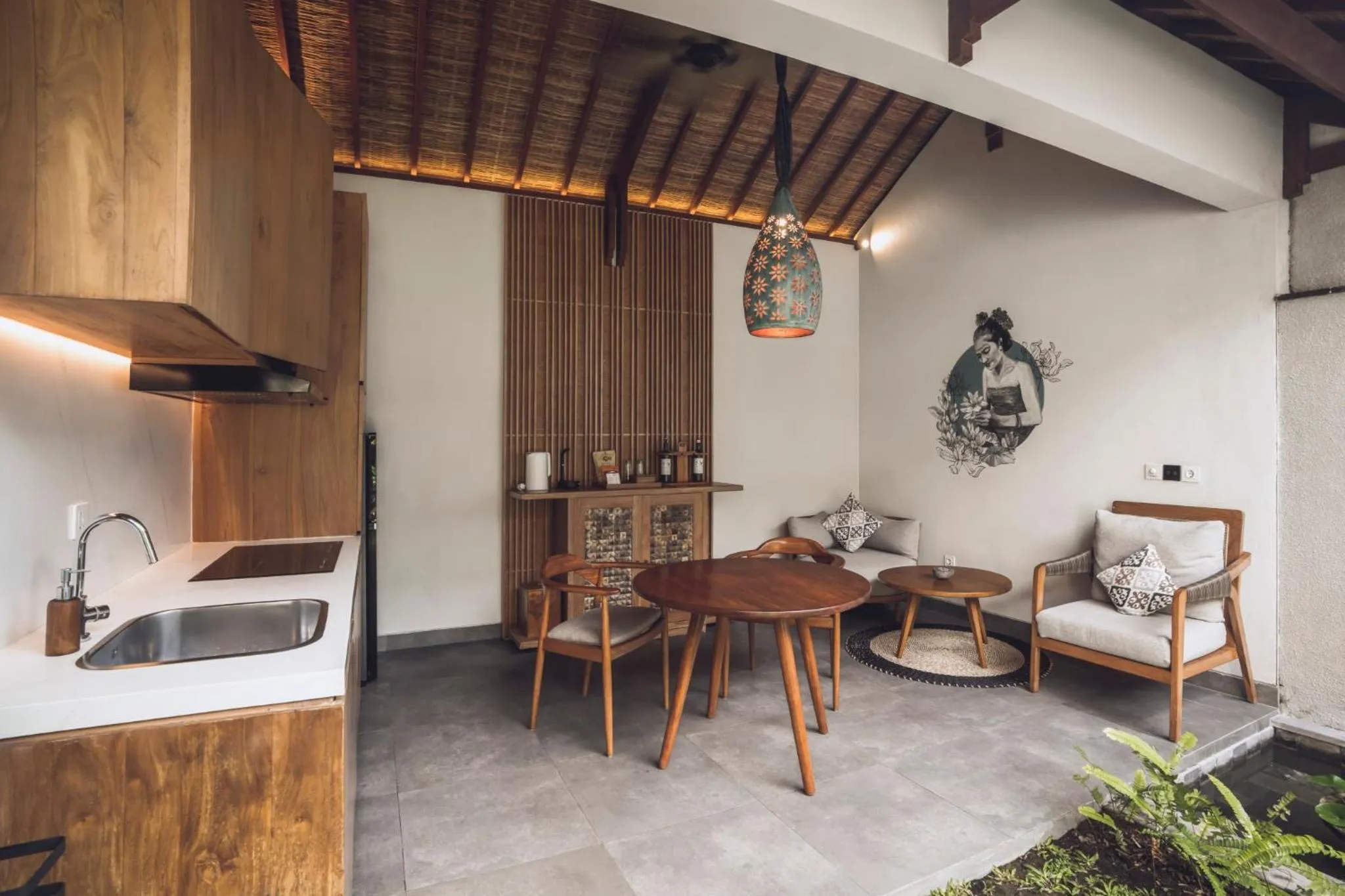 kitchen in Teratai Villa Canggu by Ini Vie Hospitality