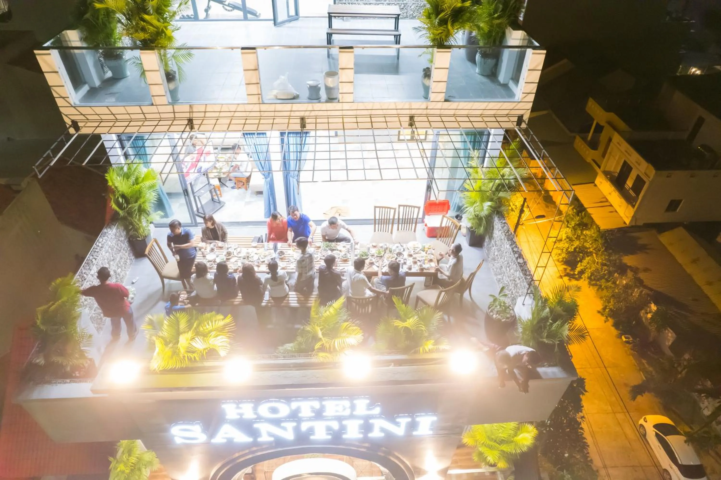 Balcony/Terrace in Santini Hotel