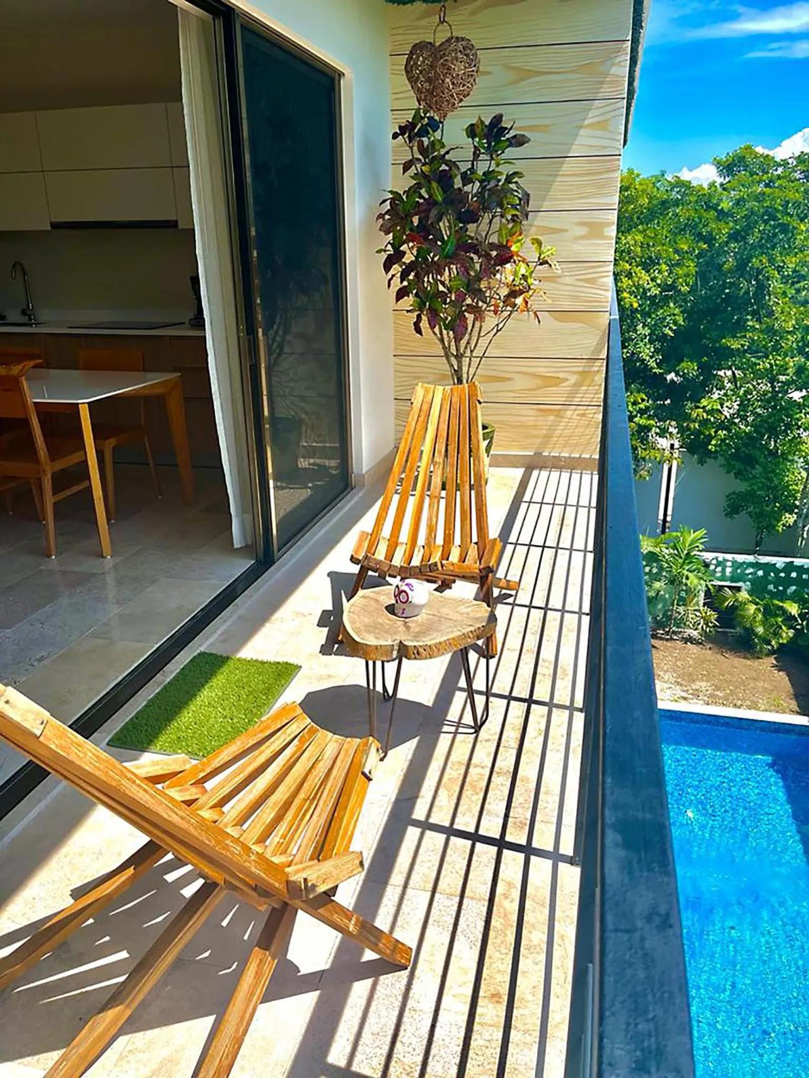 Balcony/Terrace in Elegant 1BR ALDEA ZAMA Tulum