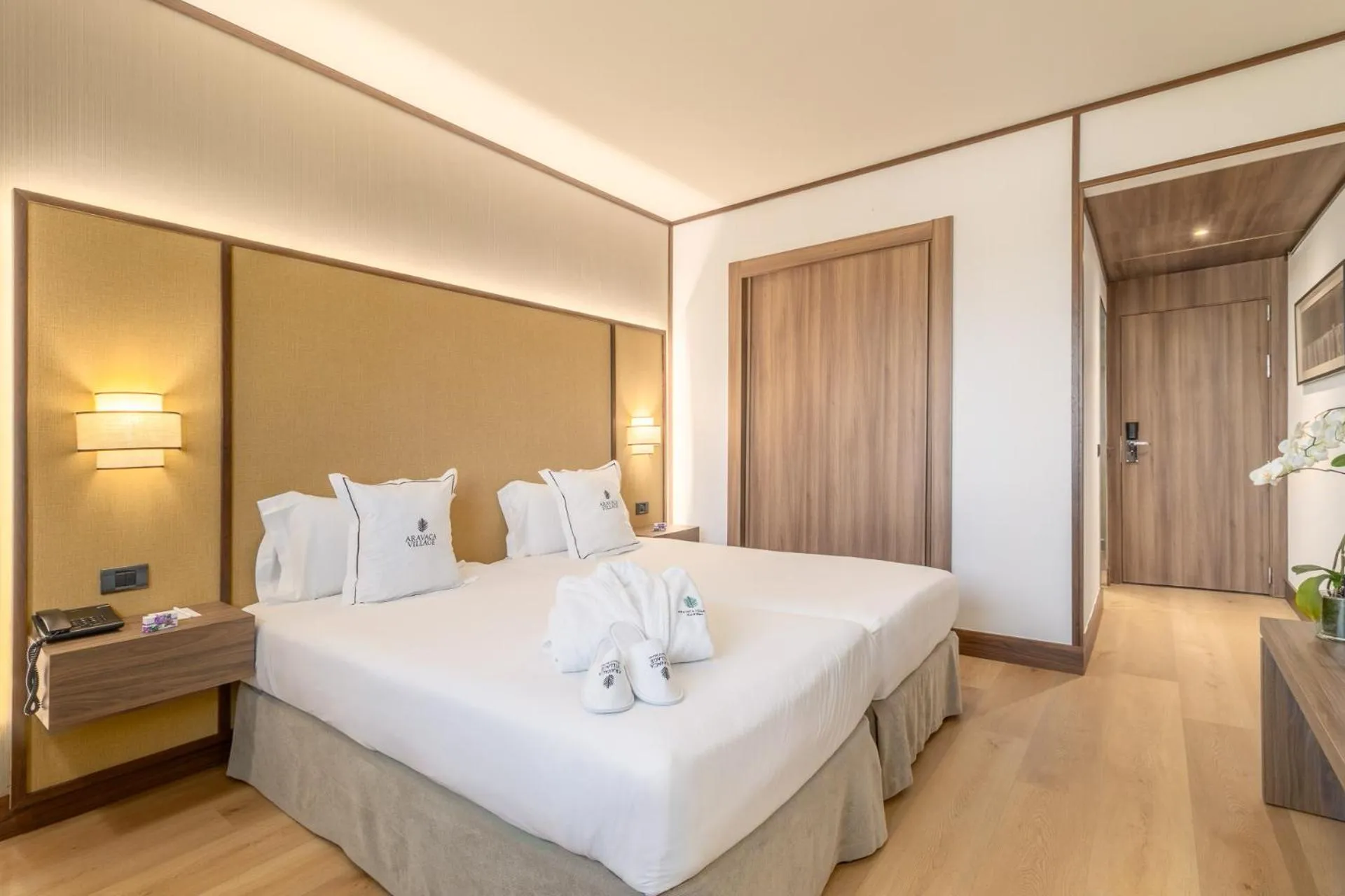 Bed in Aravaca Village Hotel