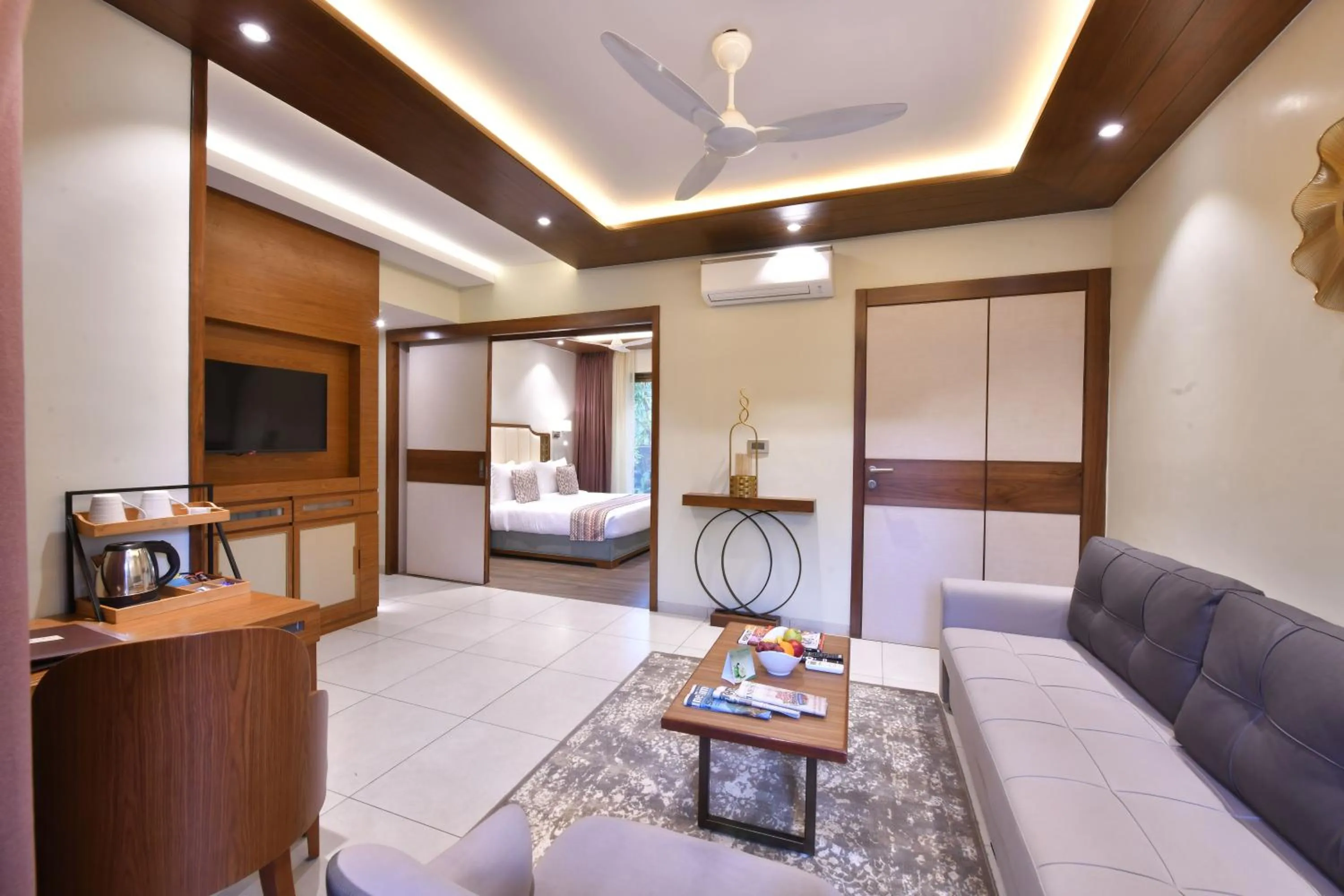 Living room in Arova Woods Zinc Journey by The Fern, Lonavala