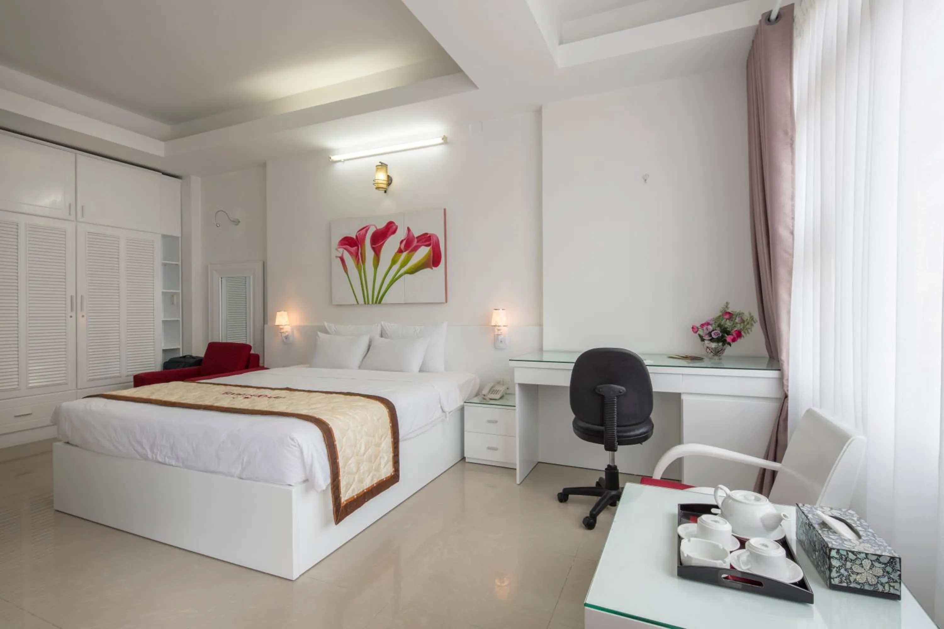 Seating area, Bed in Vien Dong Hotel 3