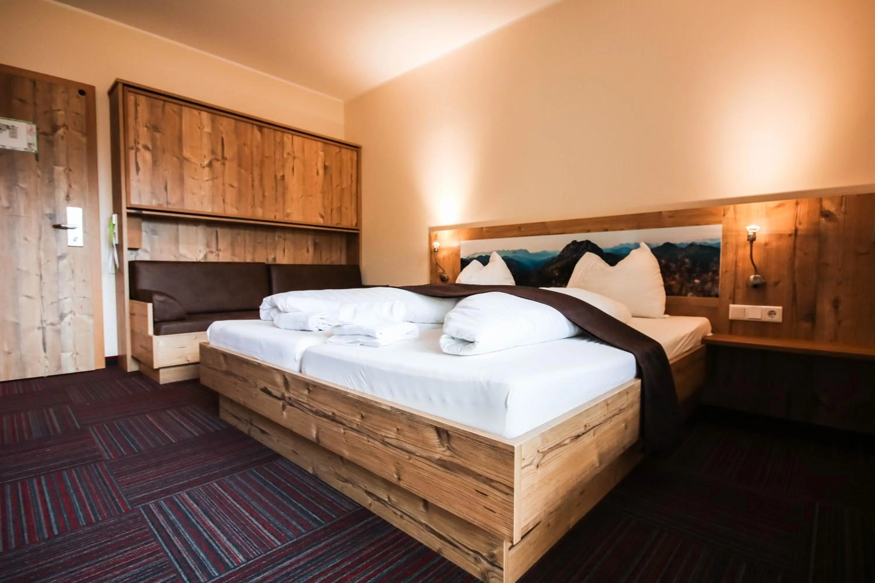 Bed in Hotel der Wolkensteinbär