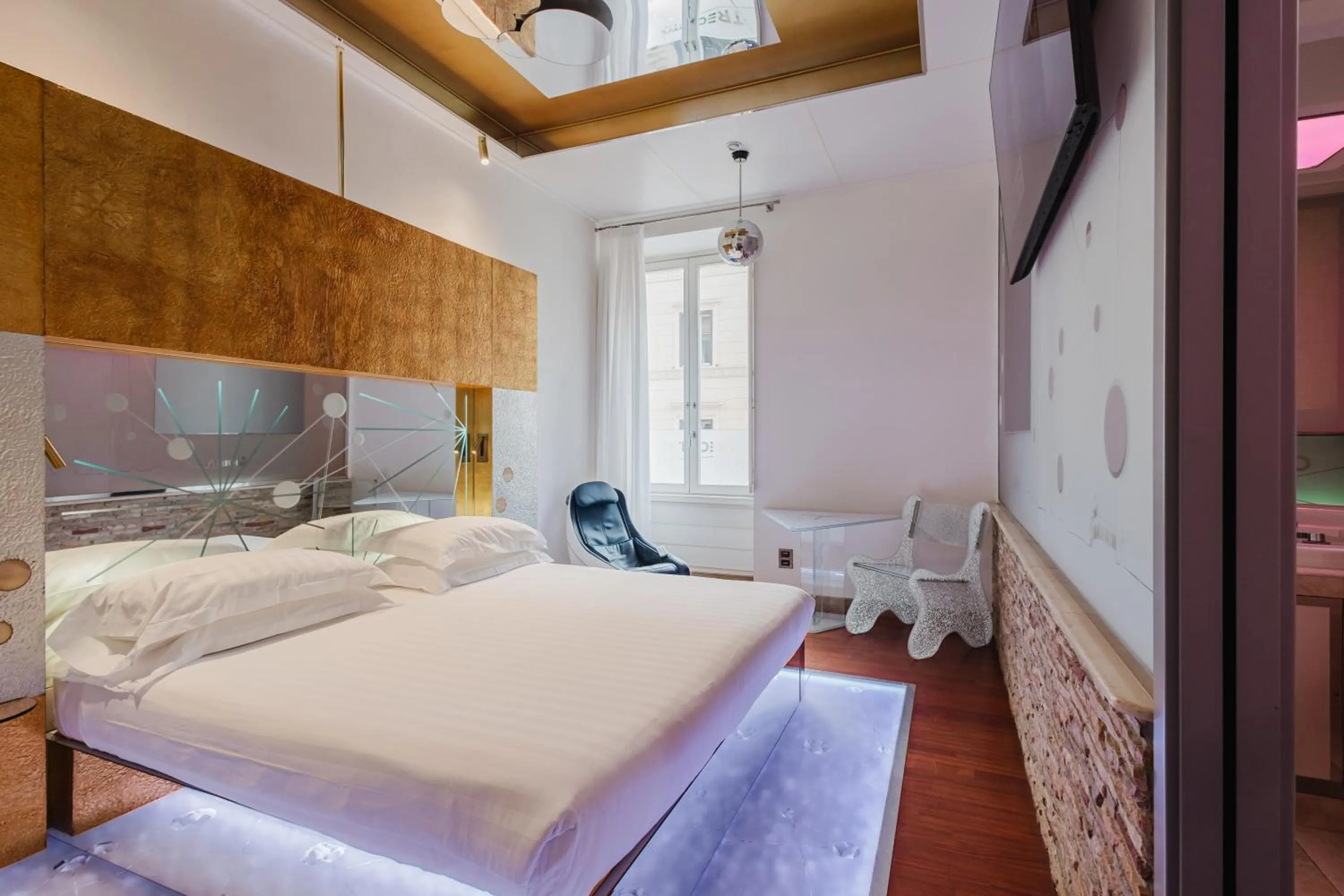 Bed in Hotel Trecento