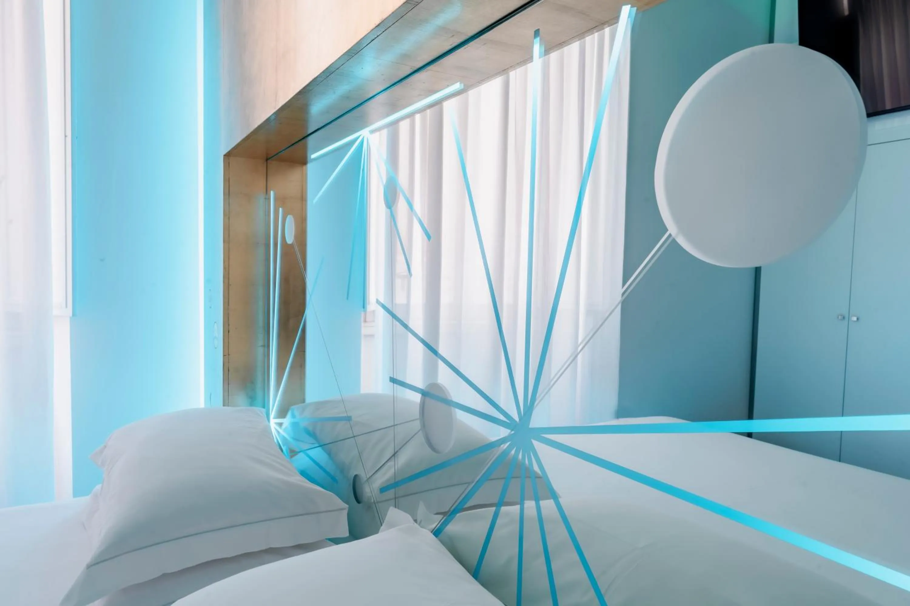 Decorative detail, Bed in Hotel Trecento