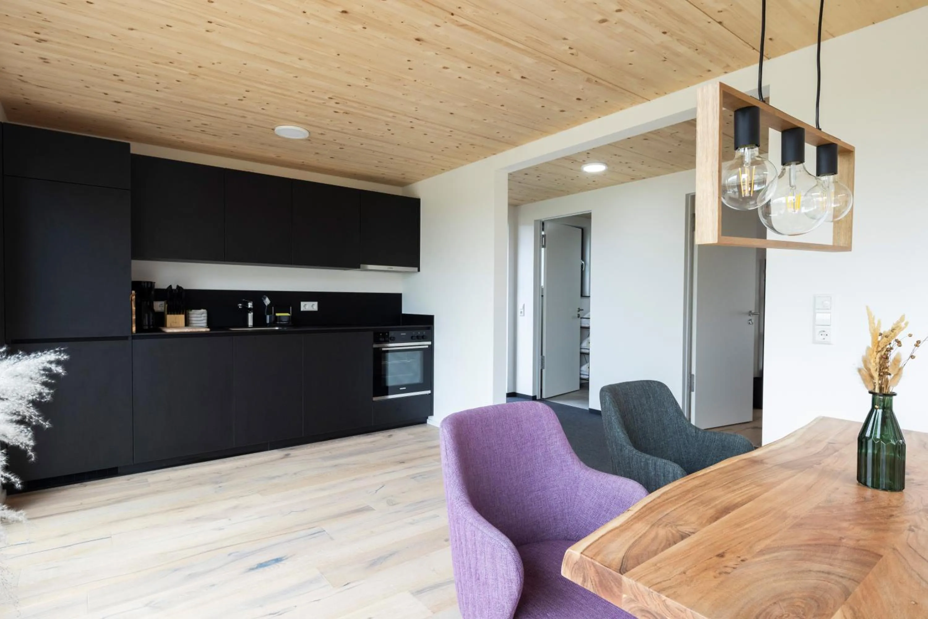 Kitchen or kitchenette in Reos Hotel Wangen