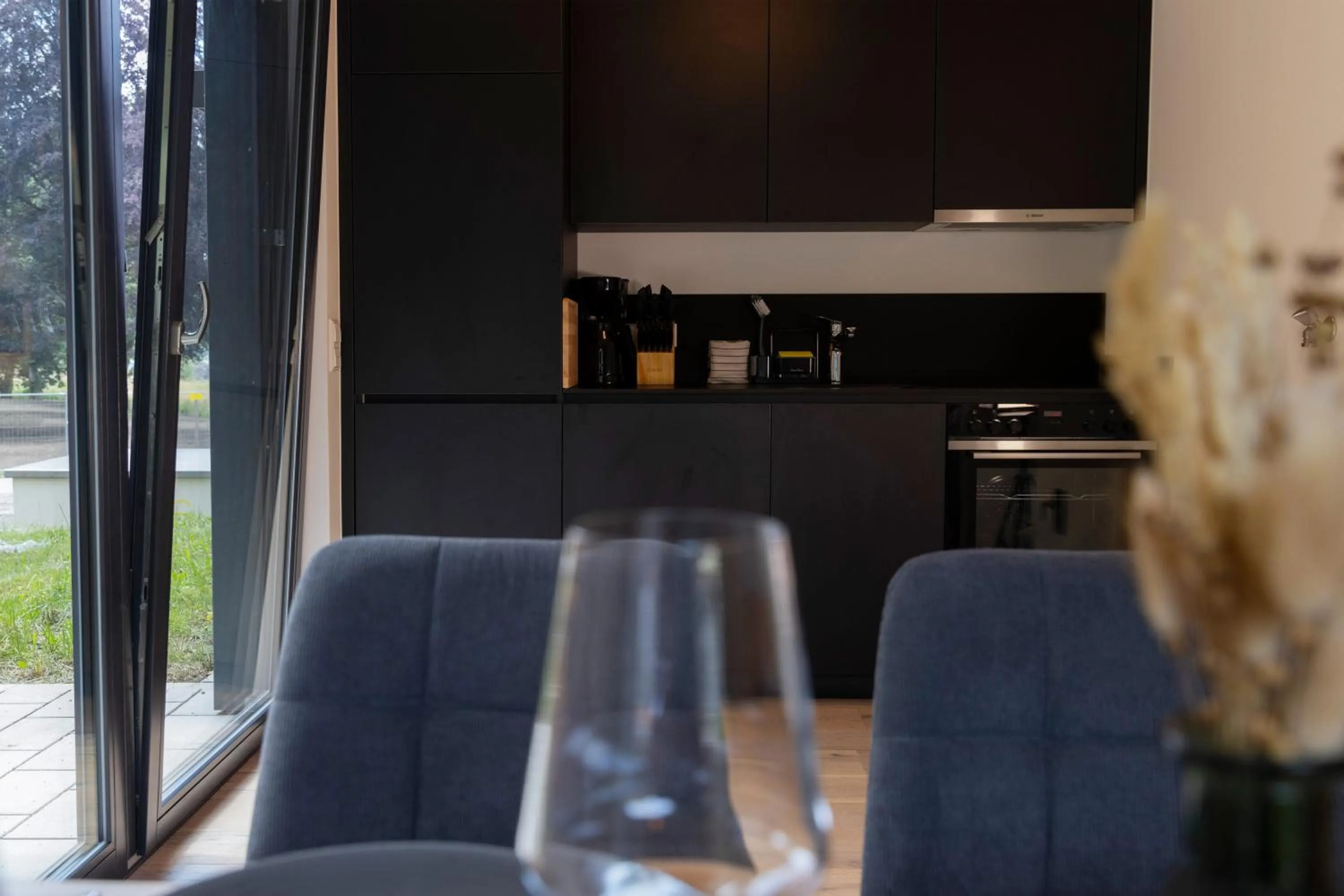 Kitchen or kitchenette in Reos Hotel Wangen