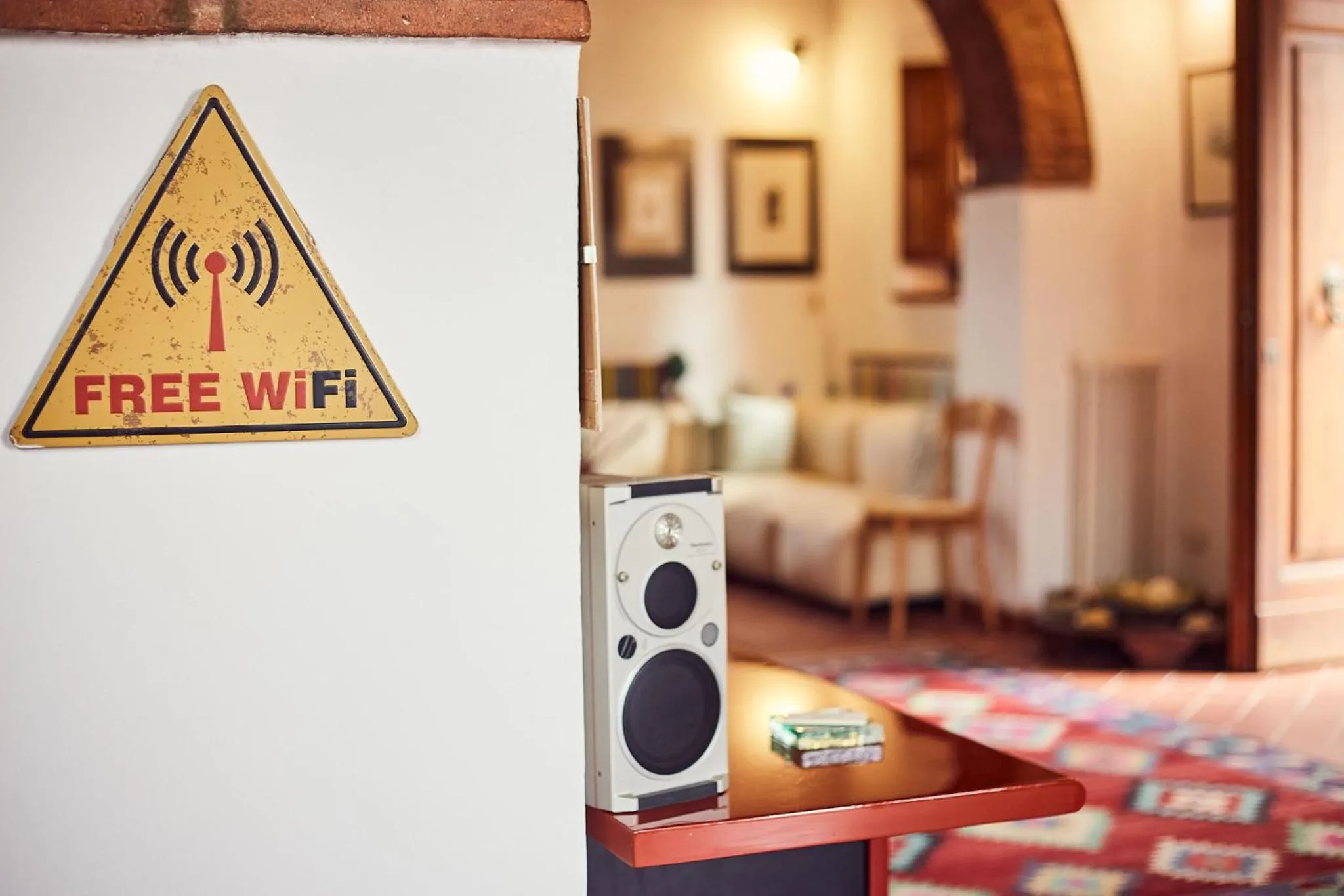 Communal lounge/ TV room in Affittacamere Maria Gabriella