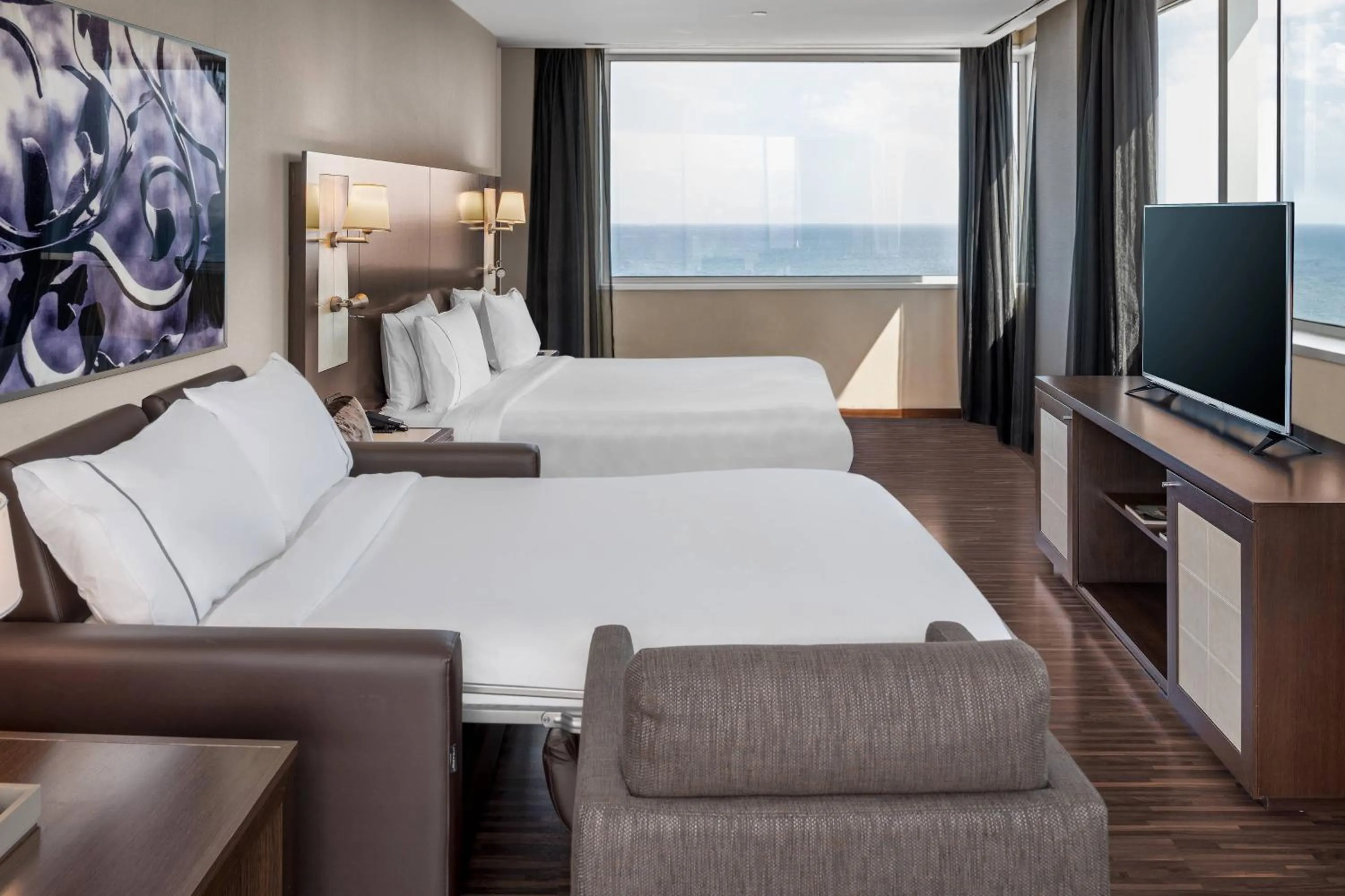 Photo of the whole room, Bed in AC Hotel Barcelona Fórum by Marriott