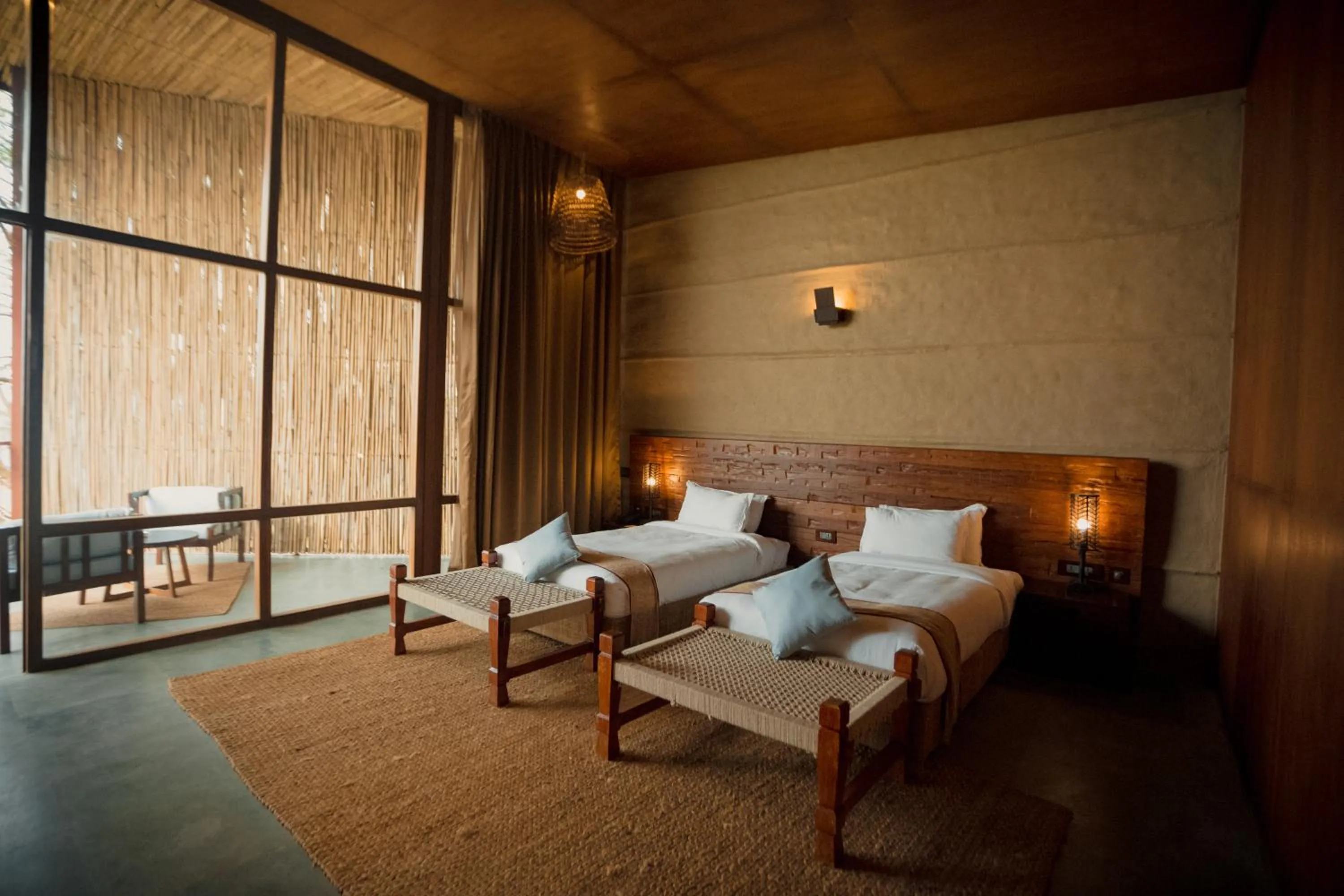 Bed in Sanctuary Chitwan National Park