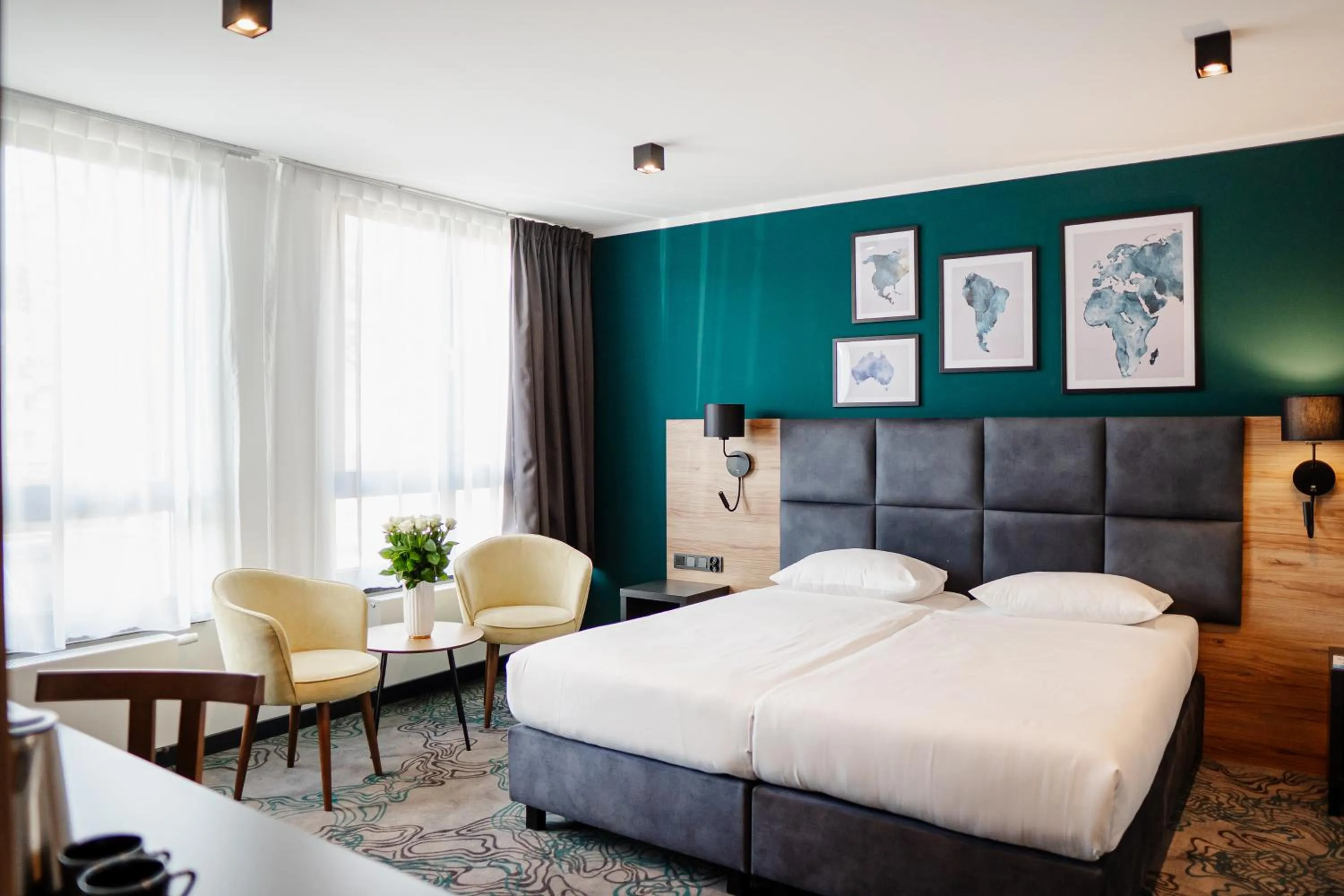 Bed in Hotel Kyriad Stargard