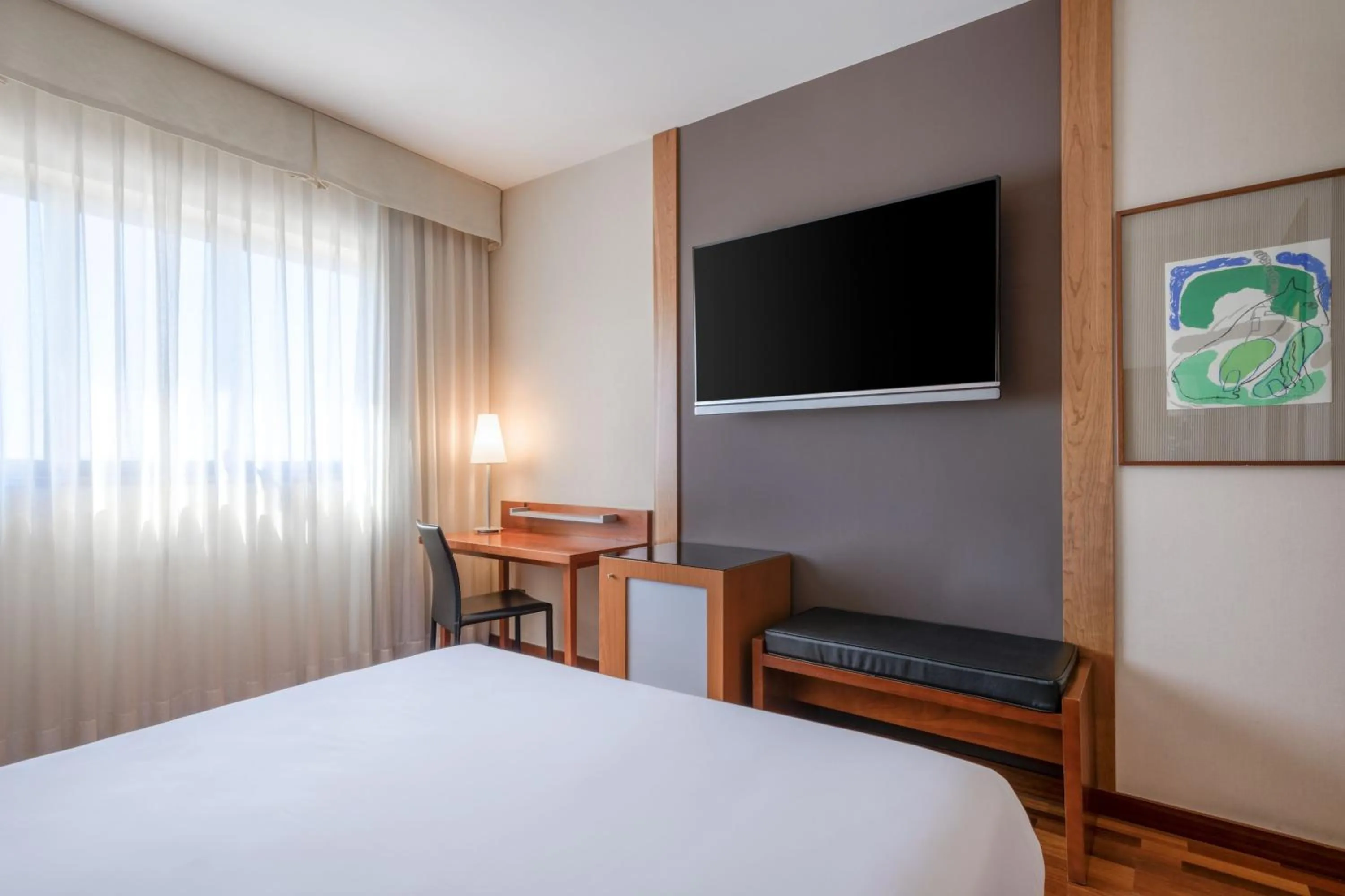 Photo of the whole room, Bed in AC Hotel Alcalá de Henares by Marriott