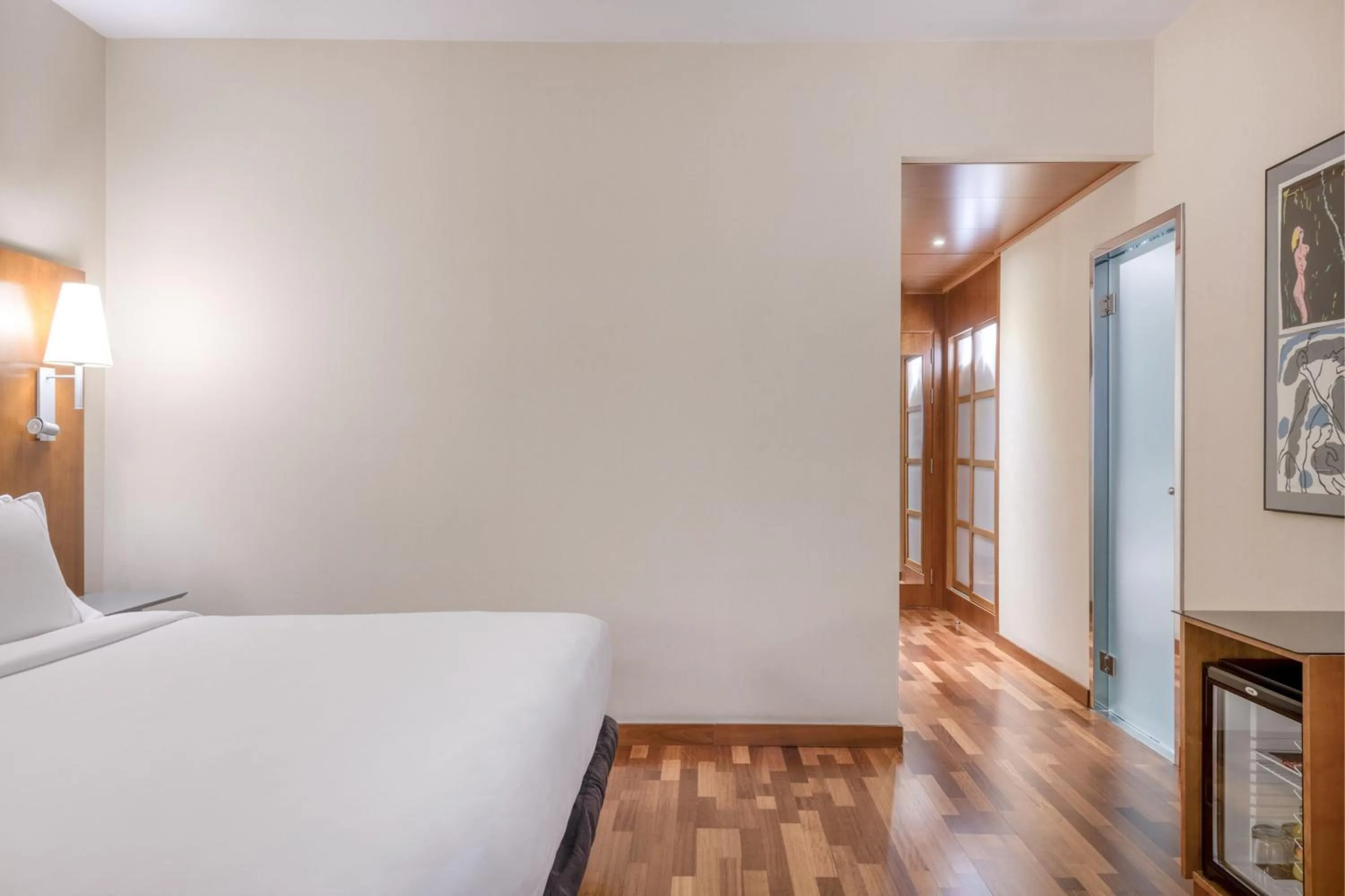 Photo of the whole room, Bed in AC Hotel Alcalá de Henares by Marriott