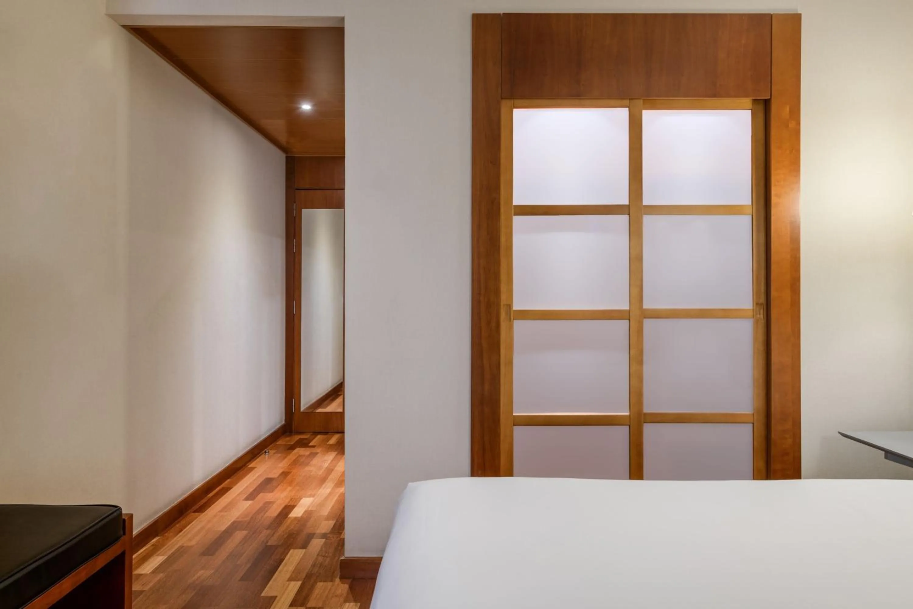 Photo of the whole room, Bed in AC Hotel Alcalá de Henares by Marriott