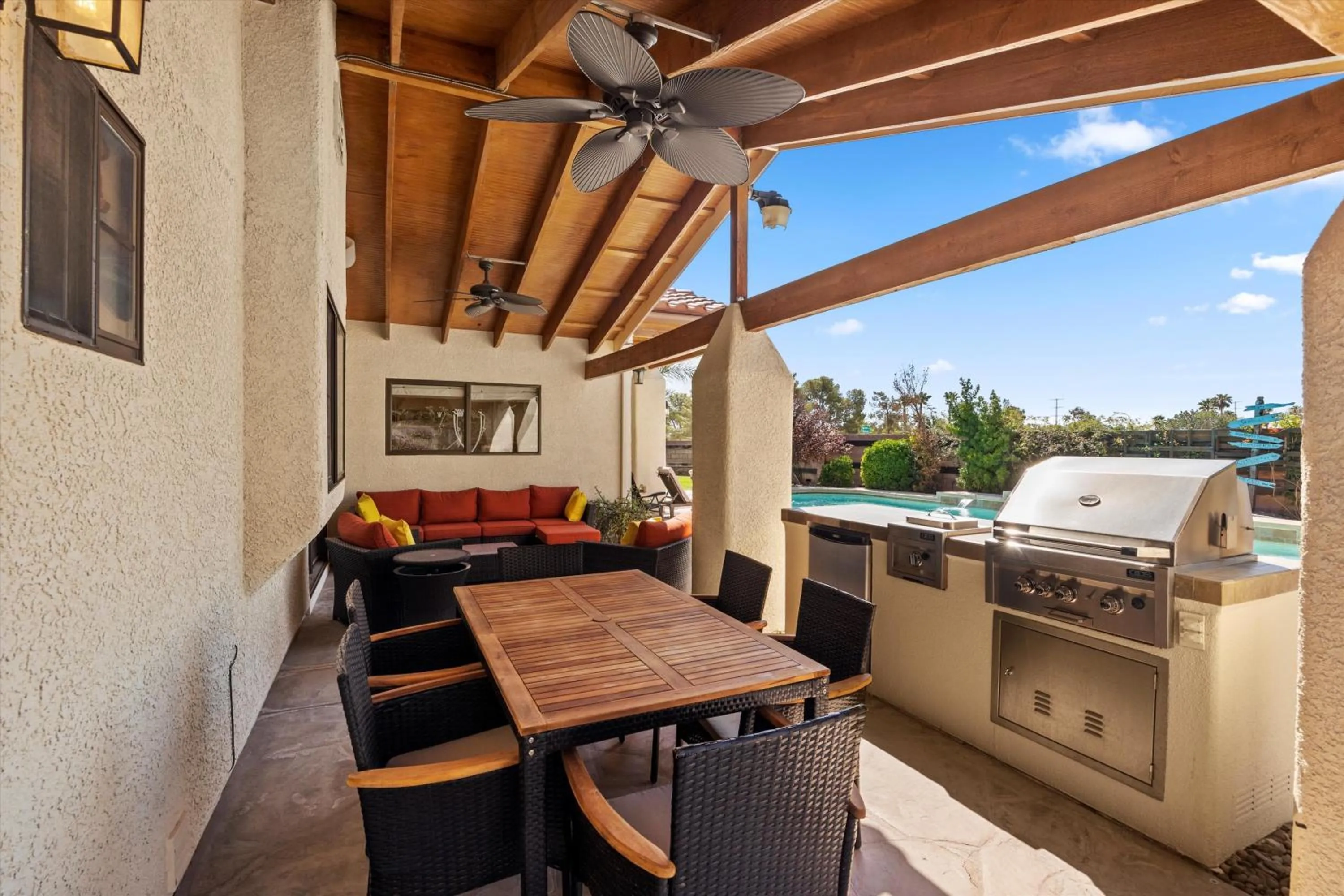 Patio in Luxury villa with pool and spa