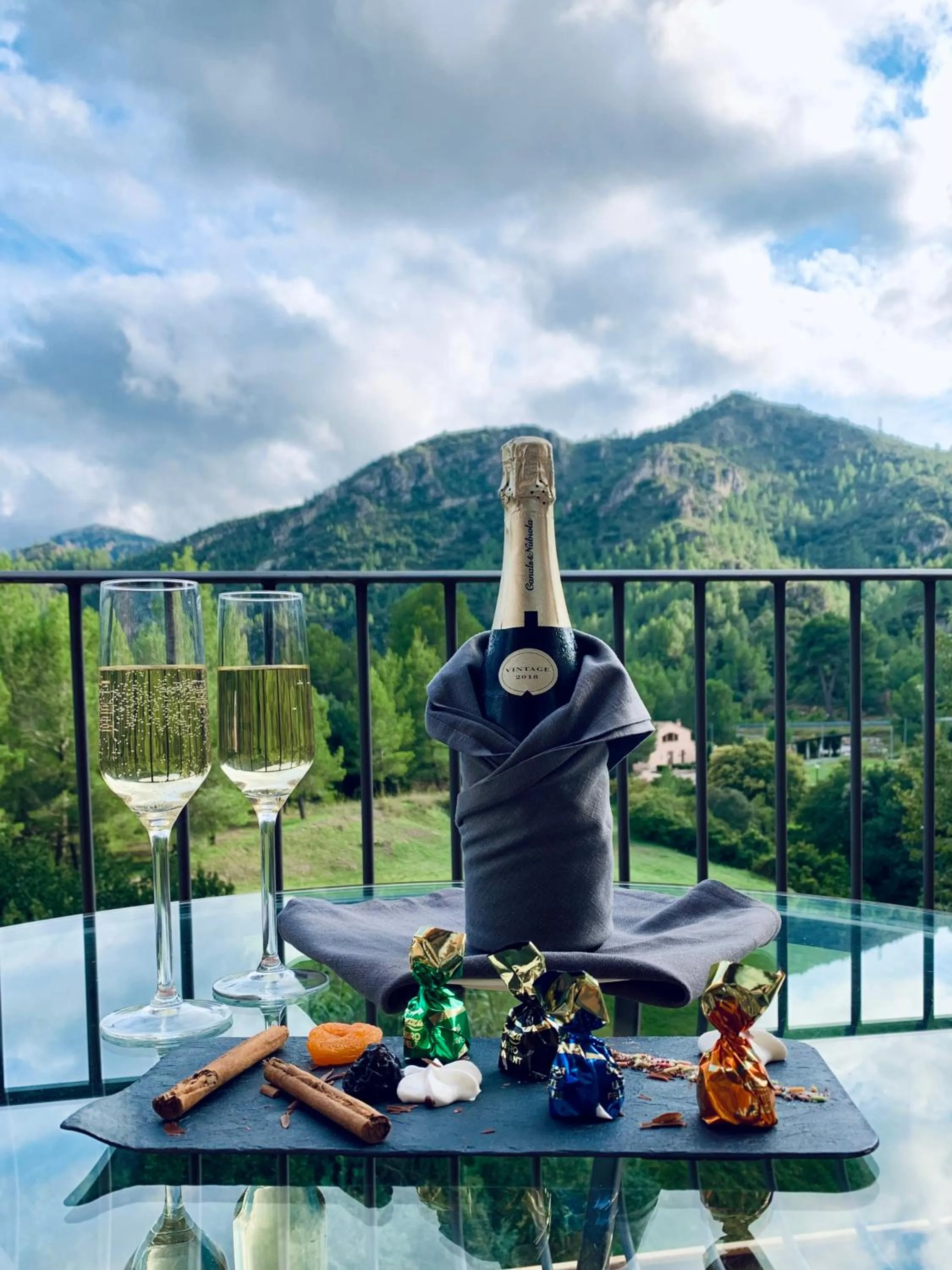 Balcony/Terrace in La Figuerola Hotel & Restaurant