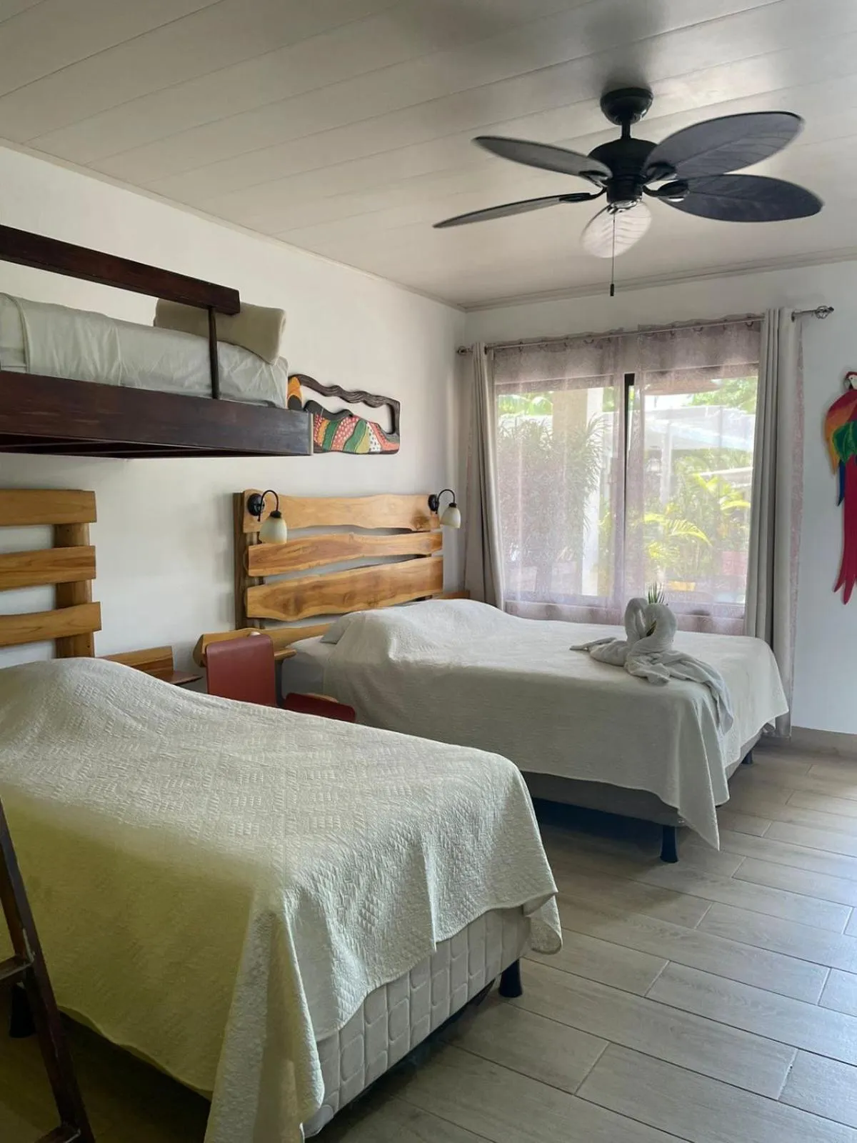 Bed in Cabinas El Colibri, Apart Hotel