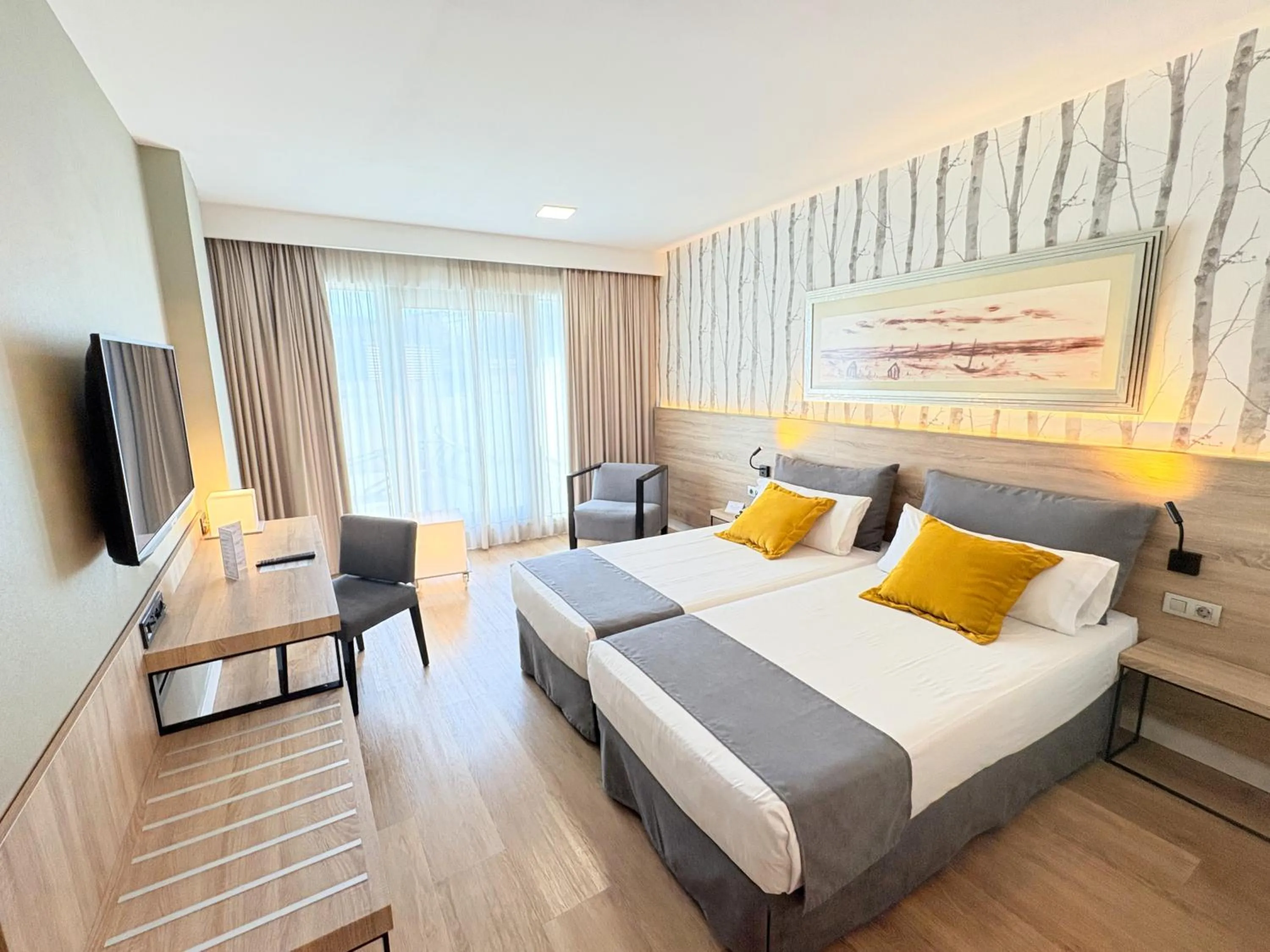 Bed in Eurohotel Barcelona Granvia Fira