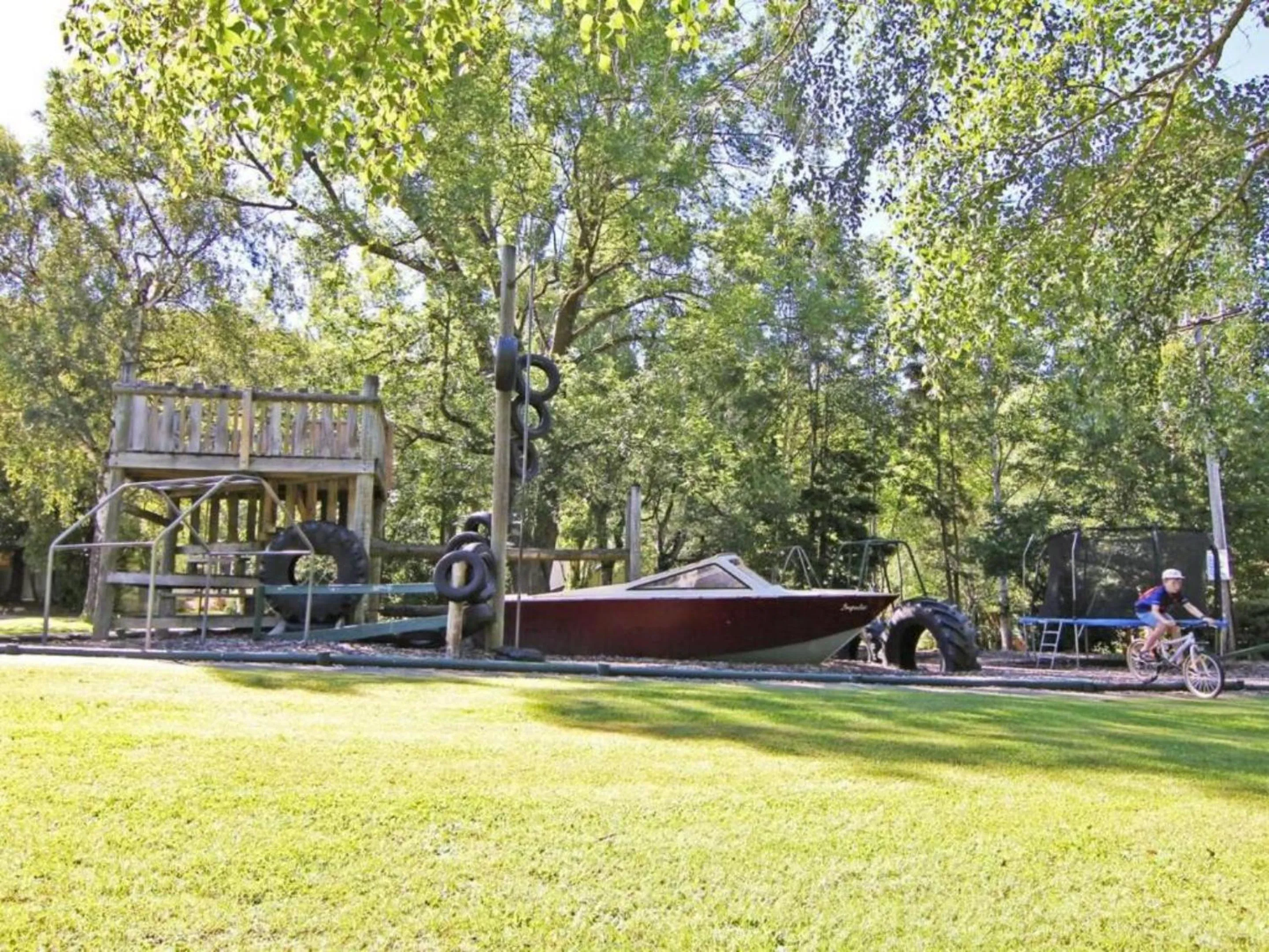 Children play ground in Alpine Adventure Holiday Park