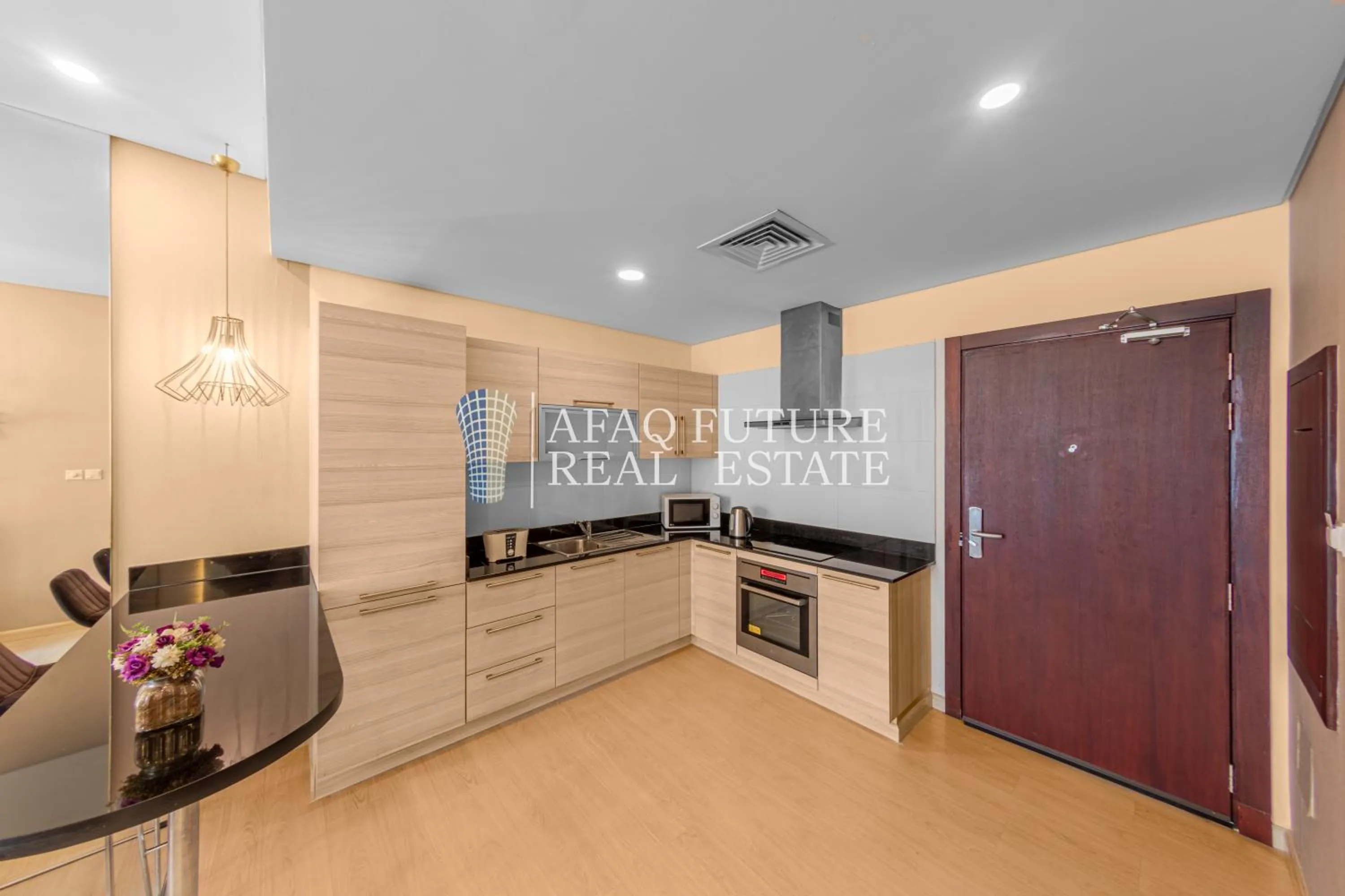 Kitchen or kitchenette in Afaq Tower