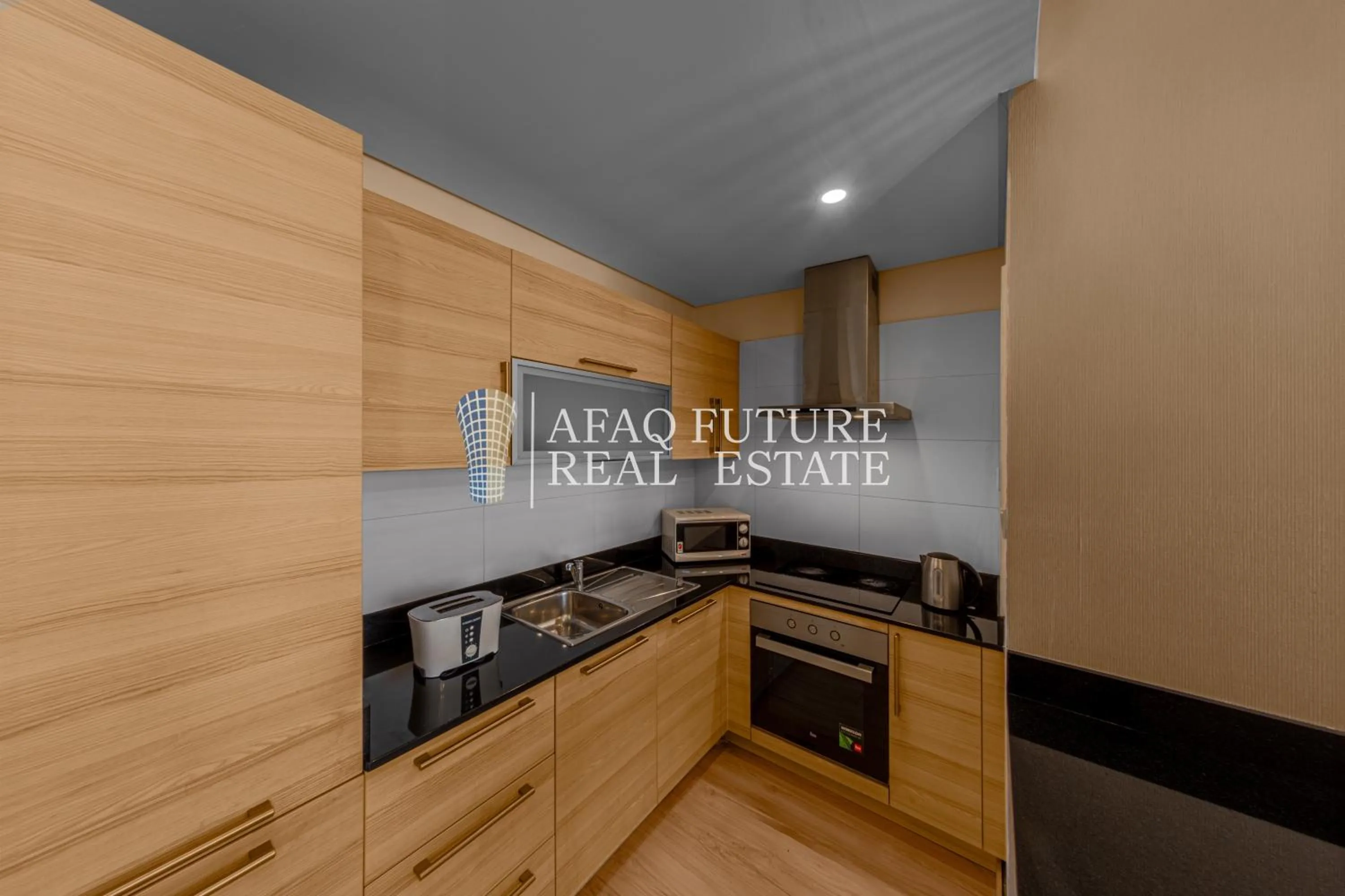 Kitchen or kitchenette in Afaq Tower