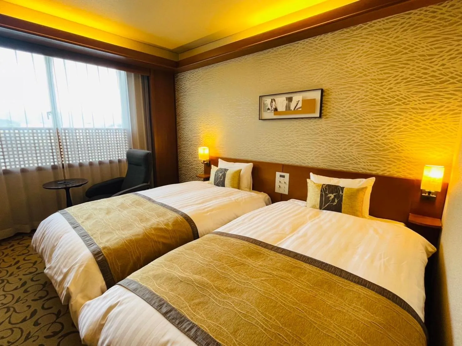 Bed in Ryokan Ayu no Sato