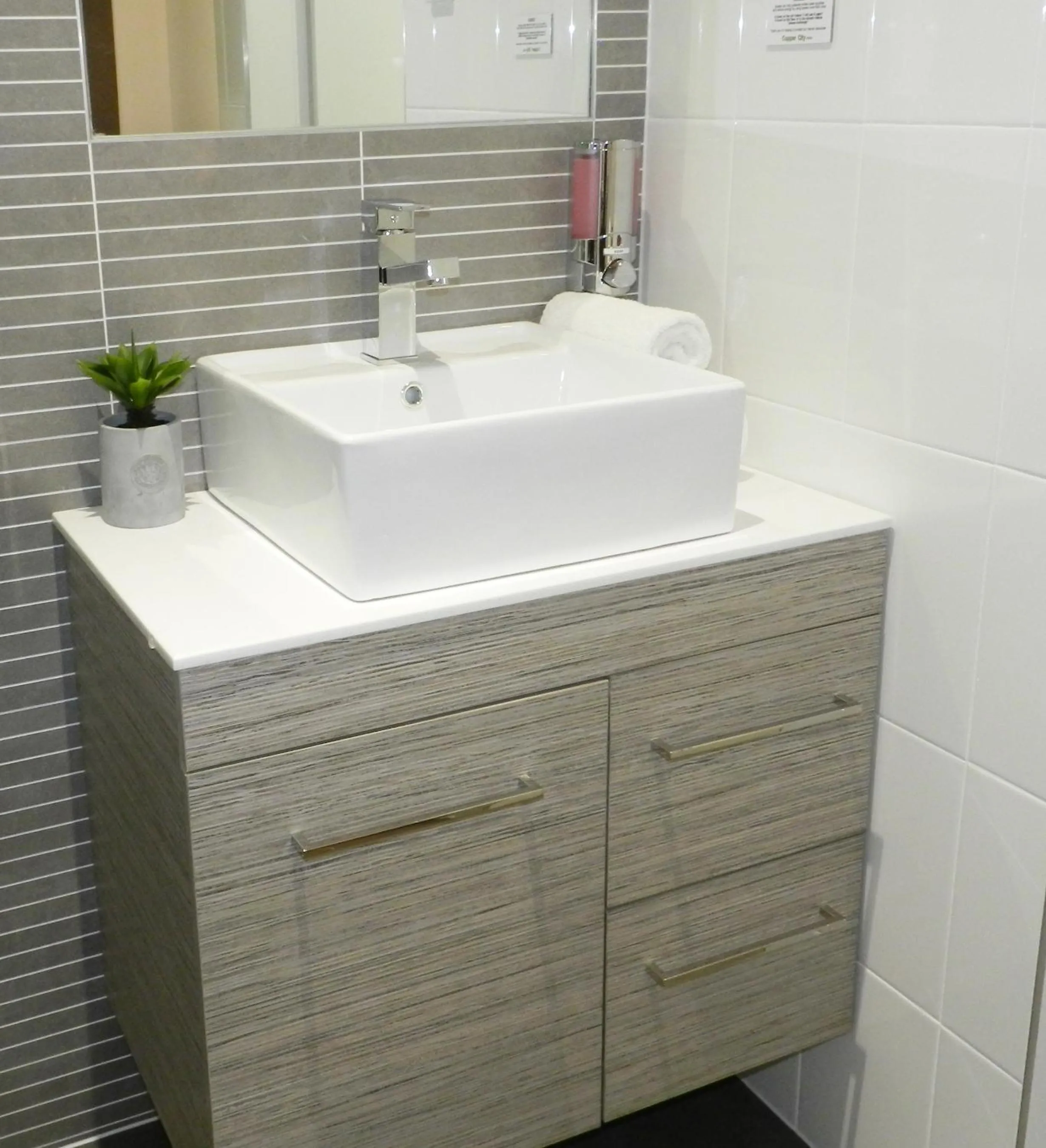 Bathroom in Copper City Motel