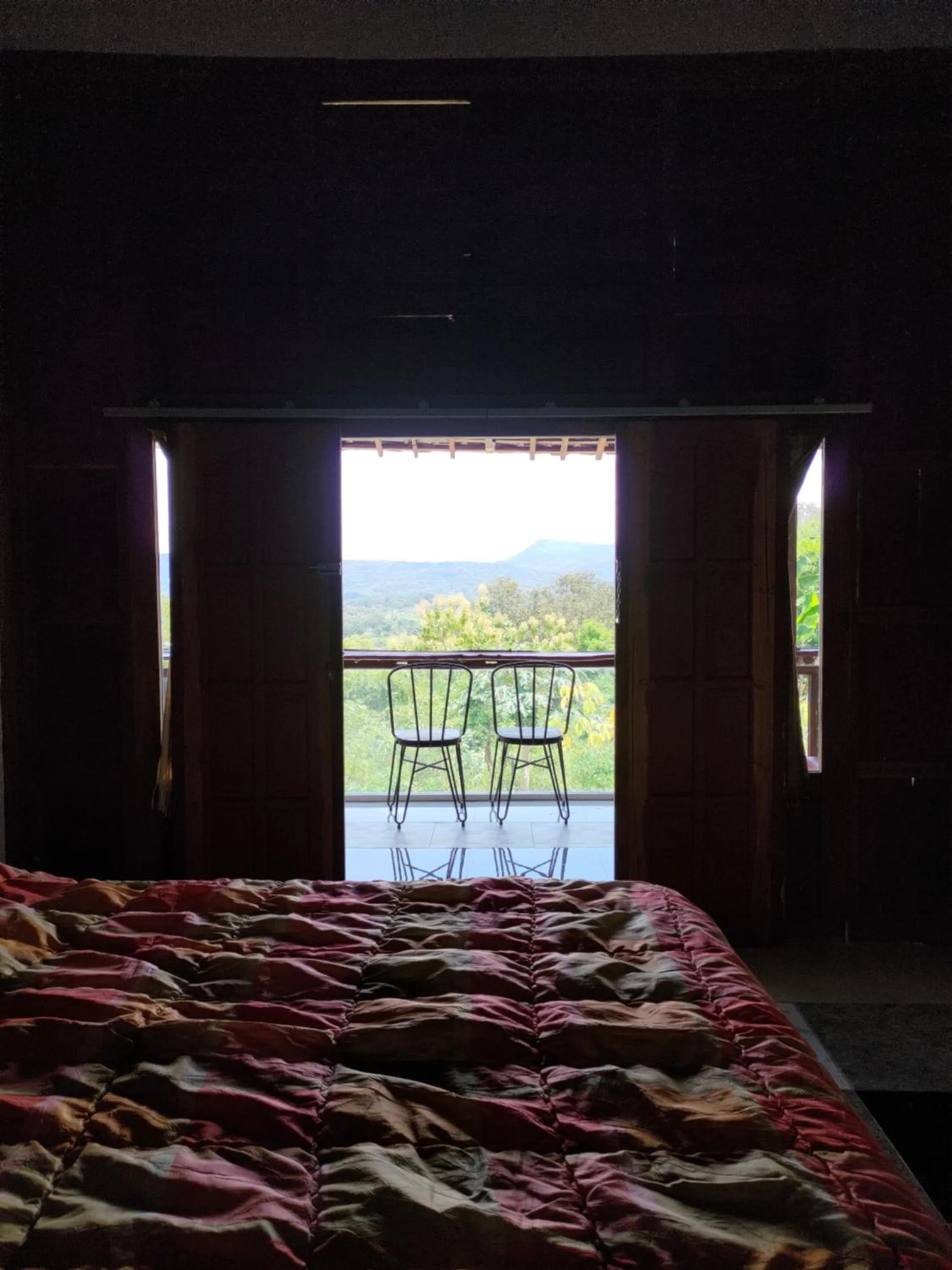 Balcony/Terrace, Bed in Omah Singo Stay & Resto Yogyakarta