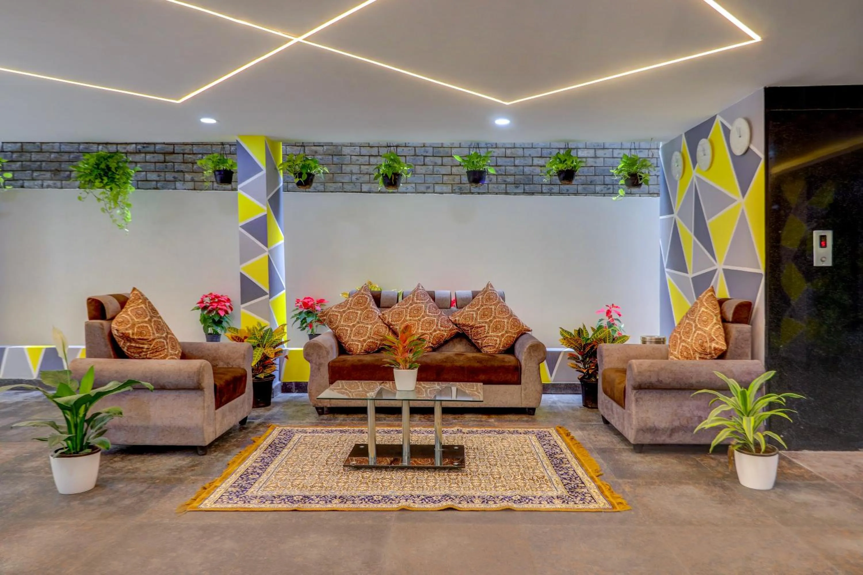 Seating area in Destino By INR Suites