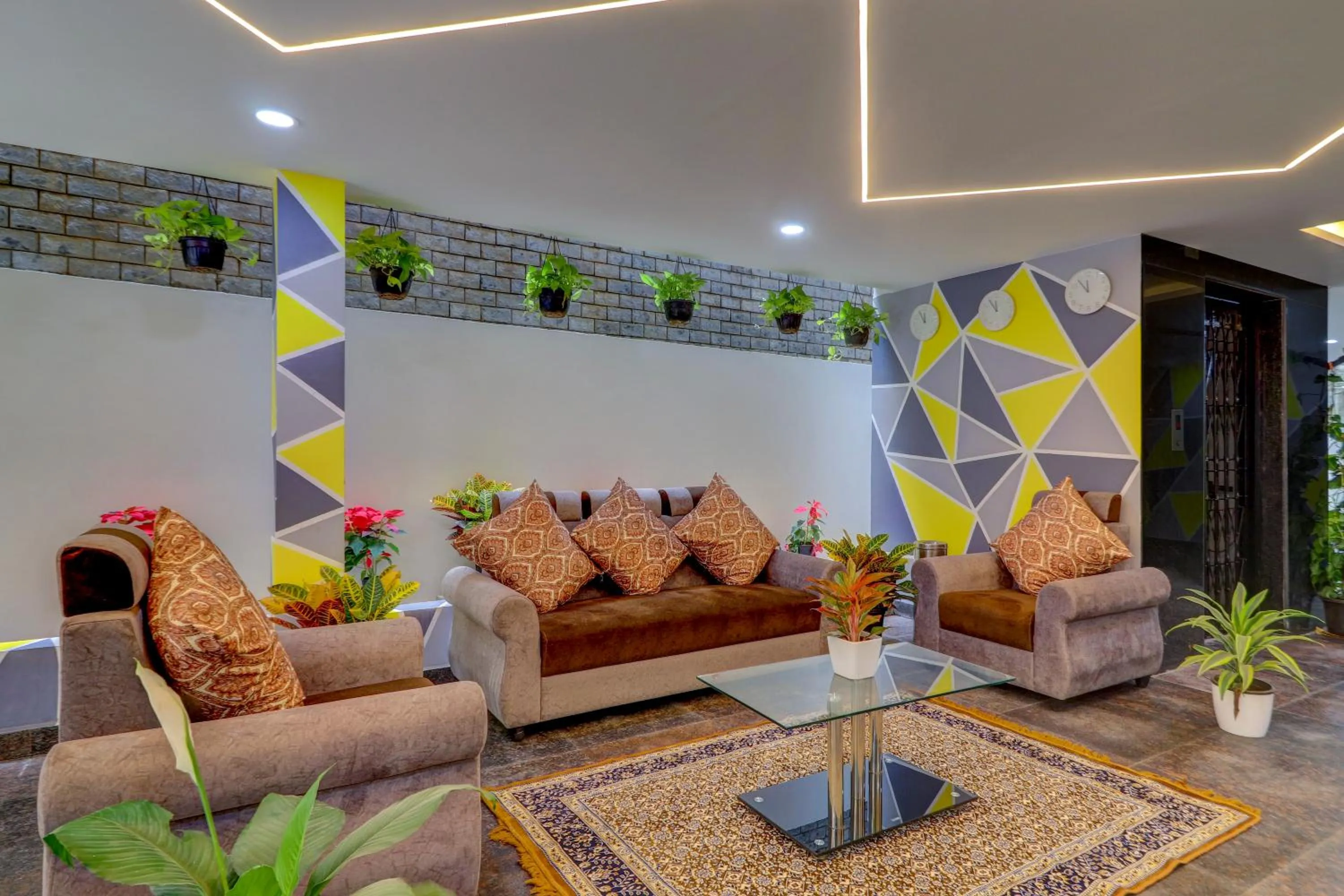 Seating area in Destino By INR Suites