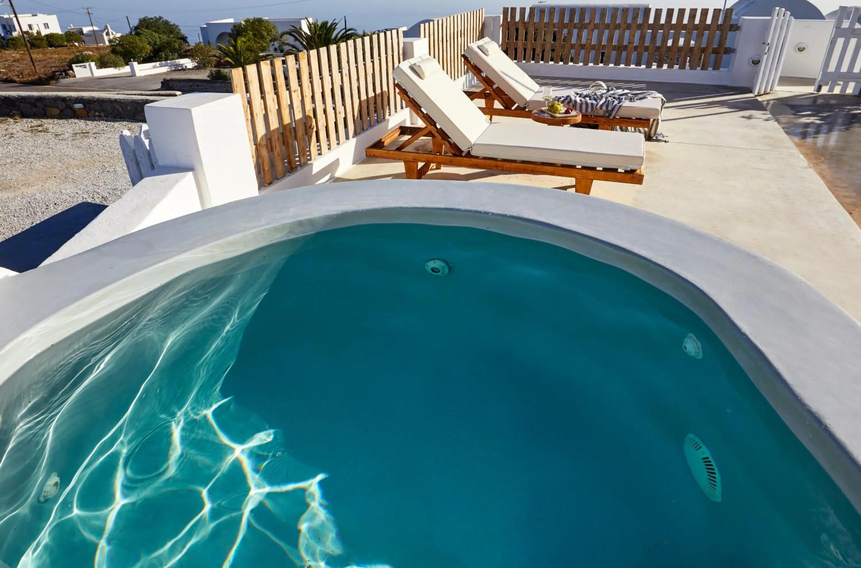 Hot Tub in Athiri Santorini Hotel