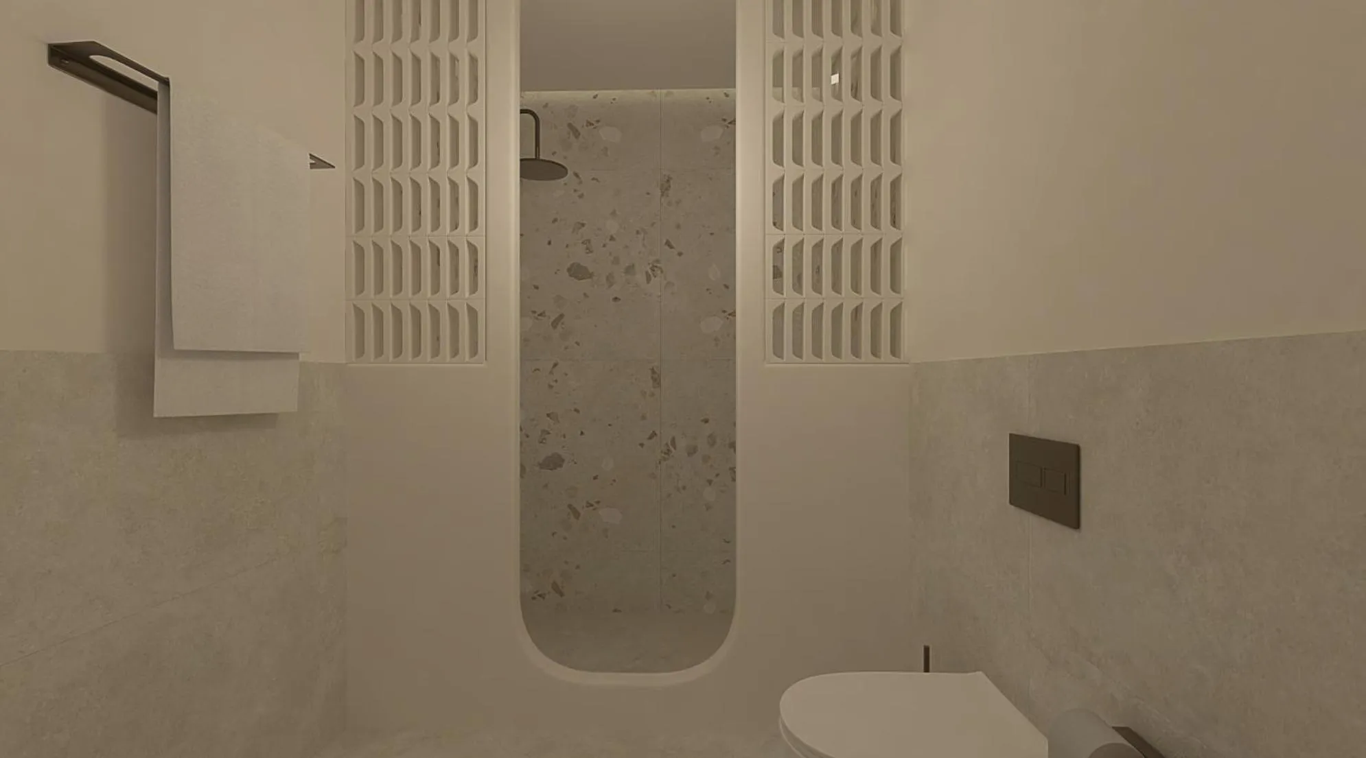 Shower in Athiri Santorini Hotel