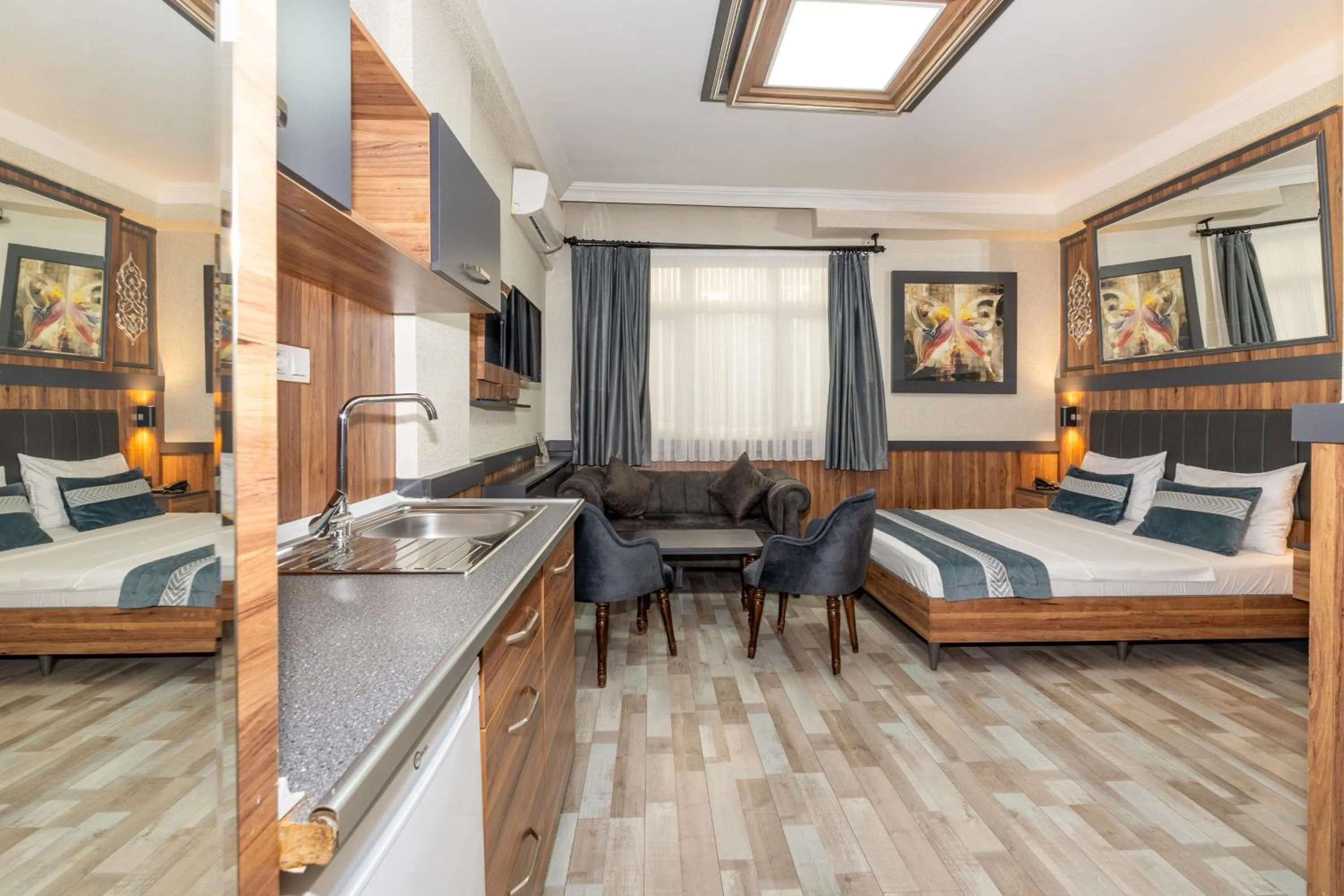 Bed in La Serena Taxim Hotel