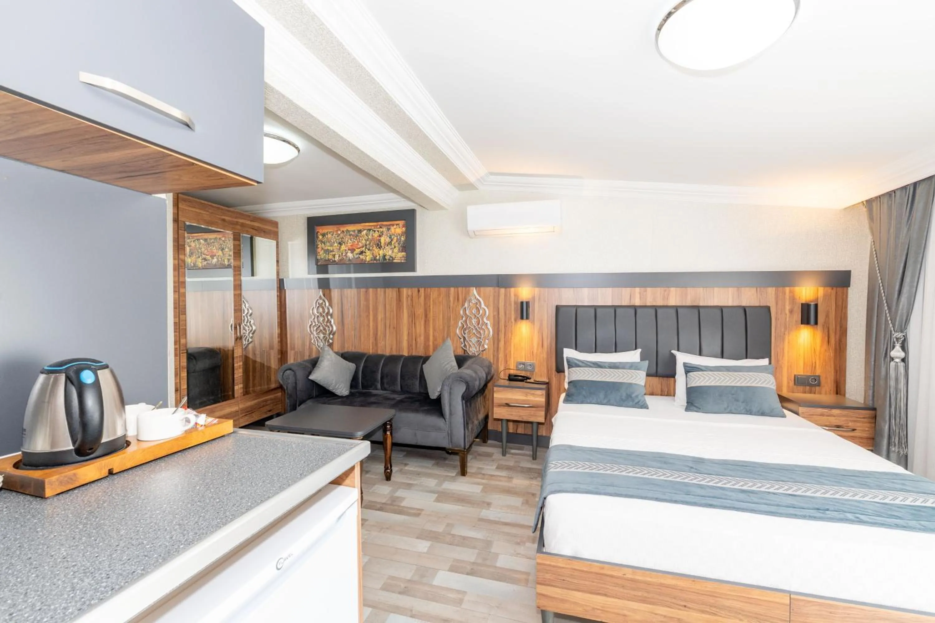 Bed in La Serena Taxim Hotel