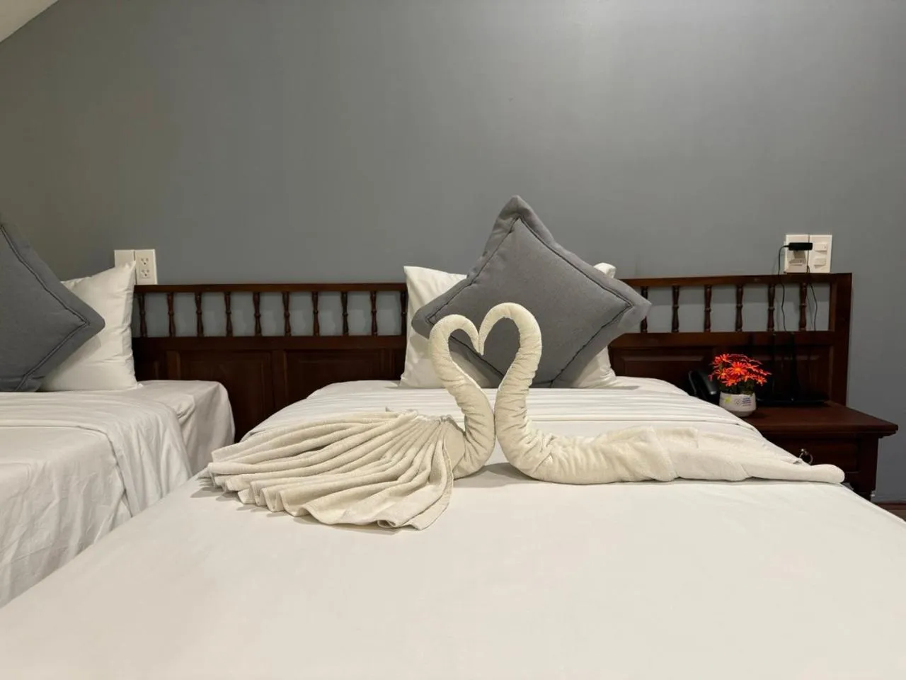 Bed in Hoianan Boutique Hotel