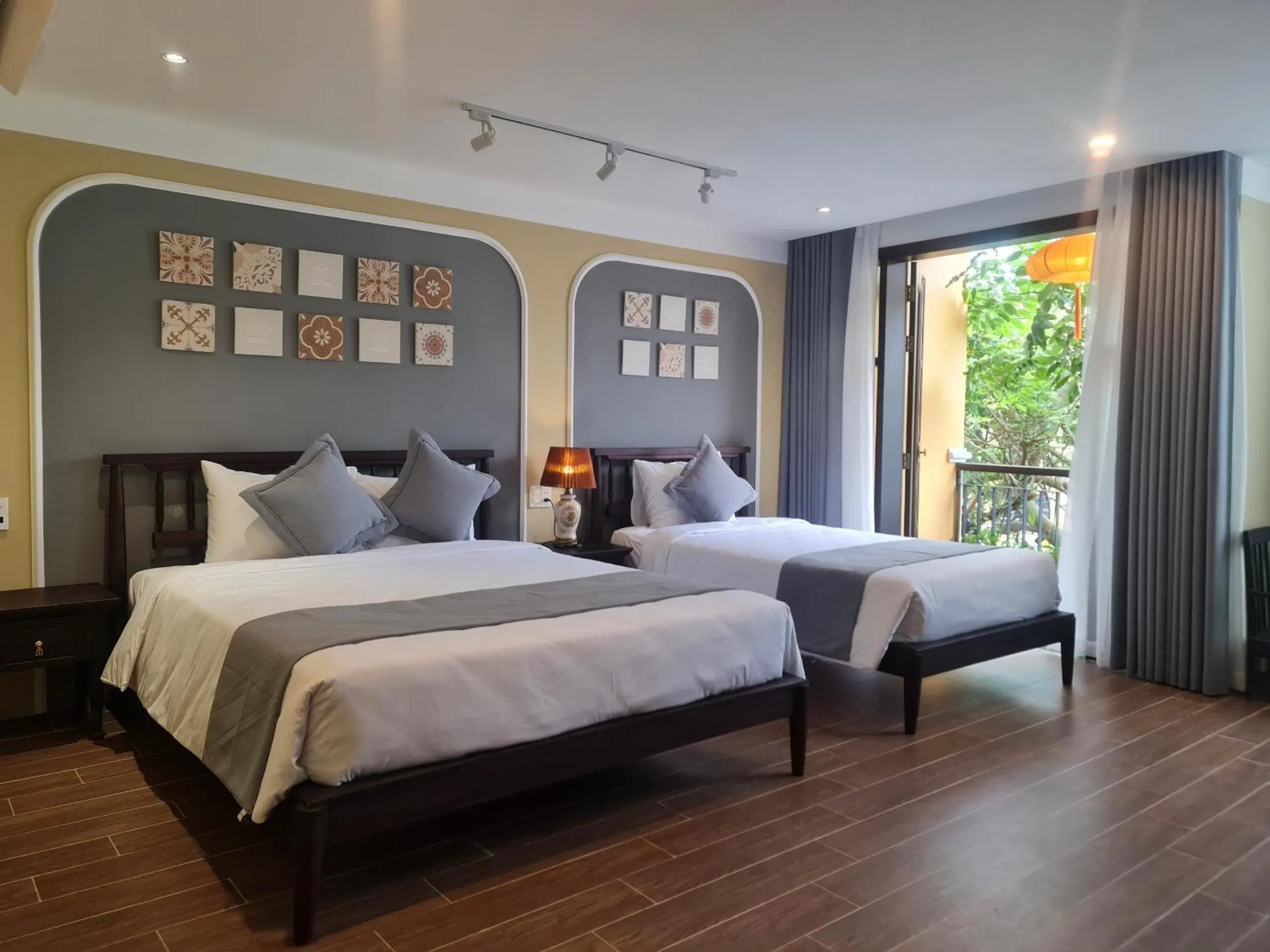 Bed in Hoianan Boutique Hotel