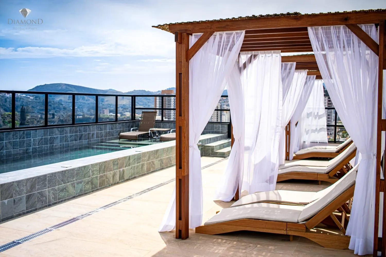 Pool view in Diamond Hotéis e Flats
