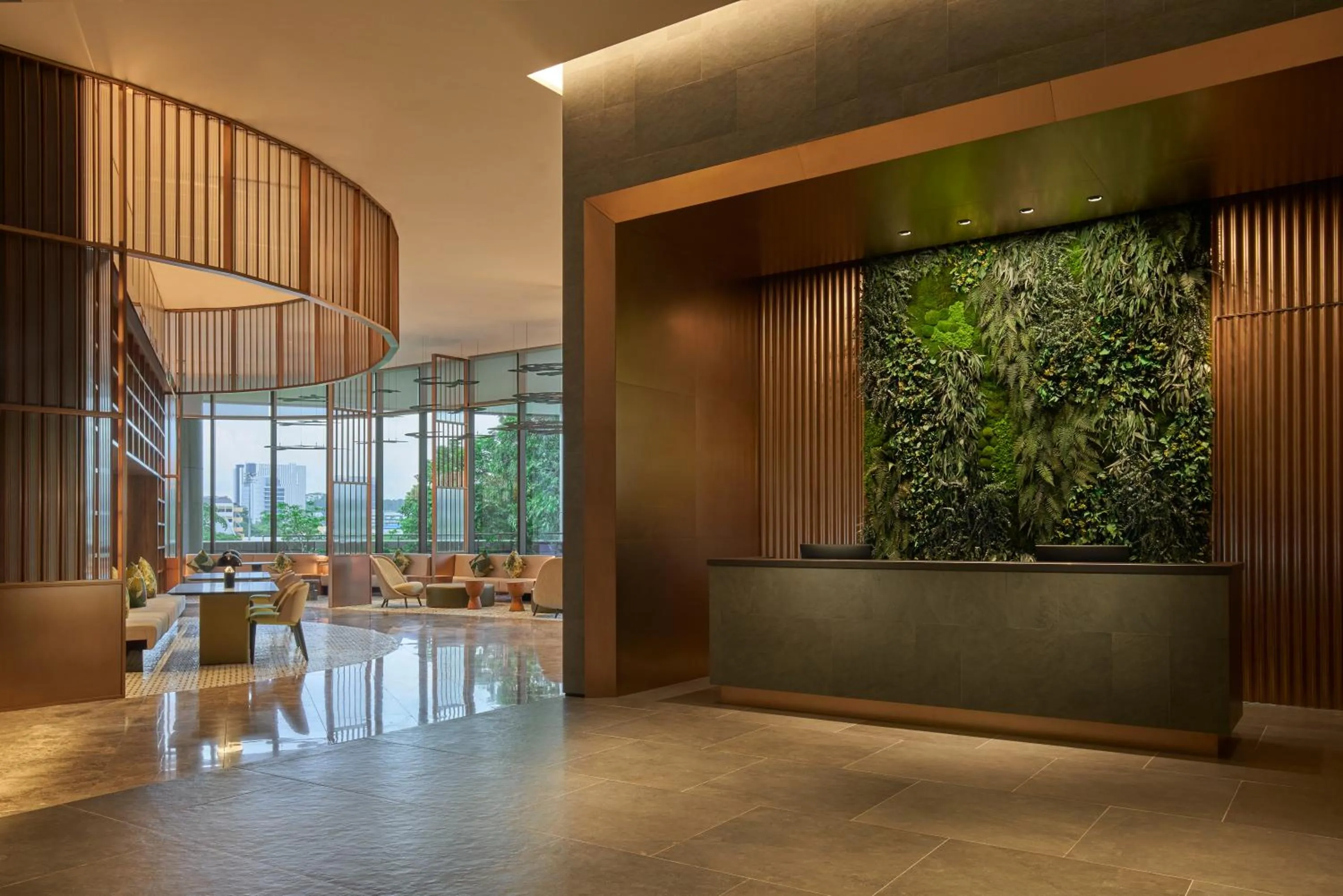 Lobby or reception in Citadines Connect Rochester Singapore