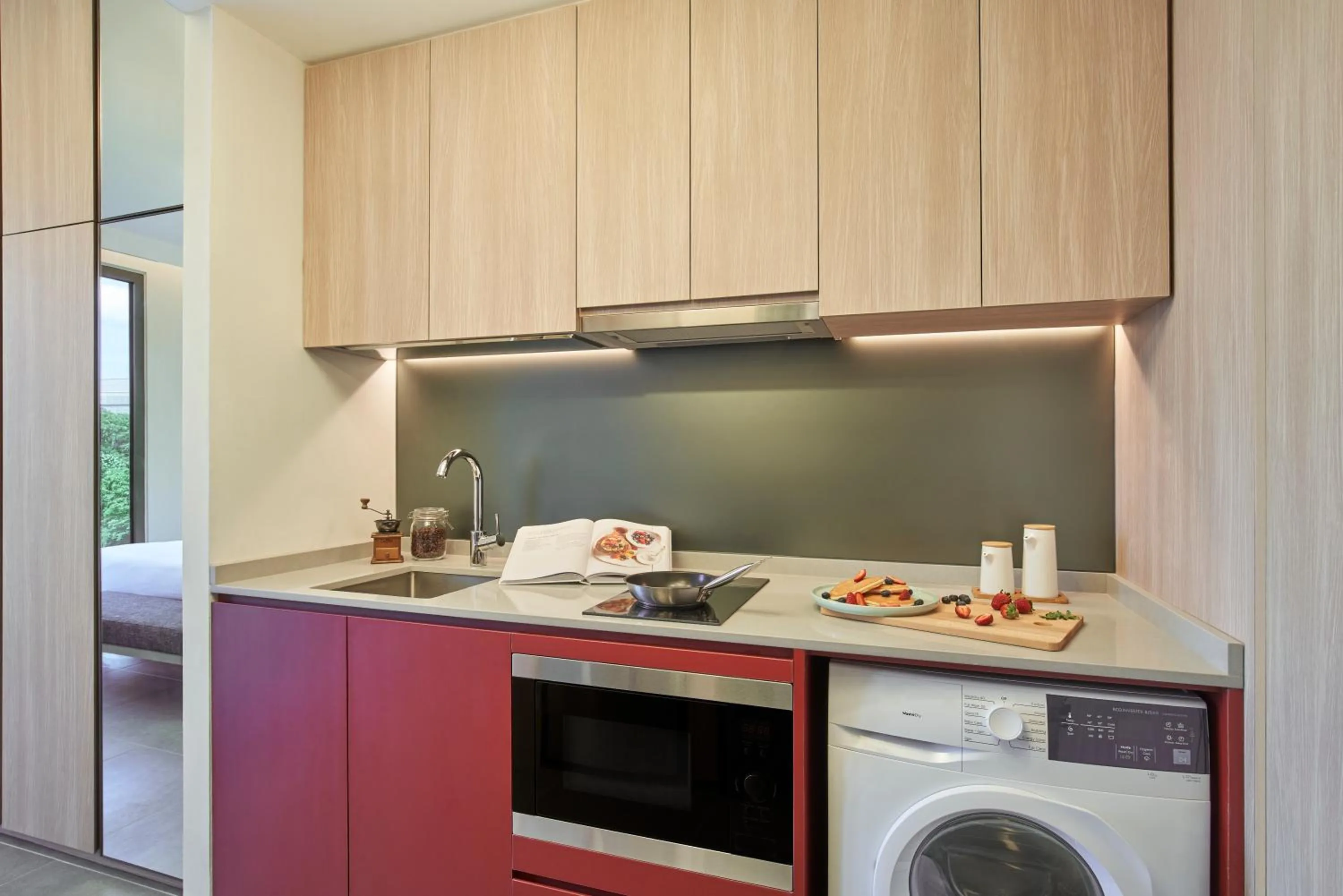 Kitchen or kitchenette in Citadines Connect Rochester Singapore
