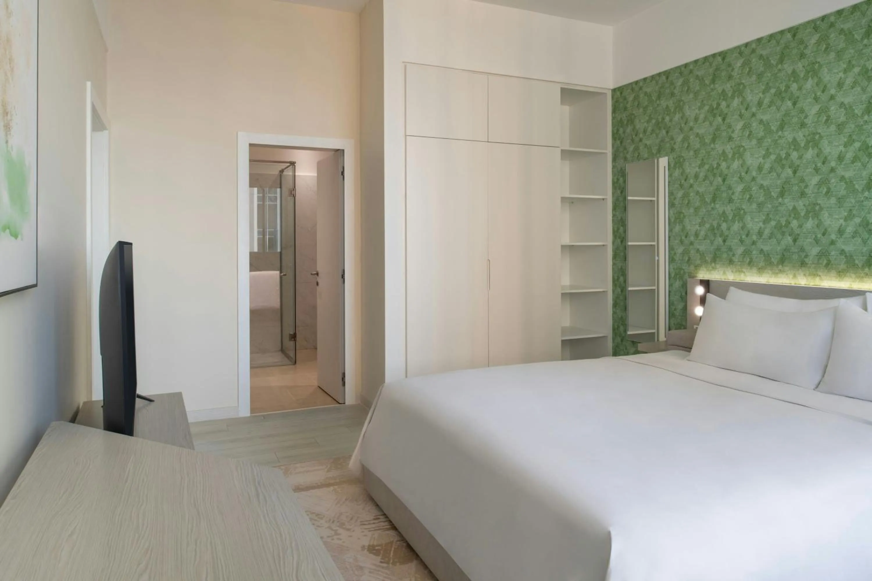 Bedroom, Bed in Element by Westin West Bay Doha