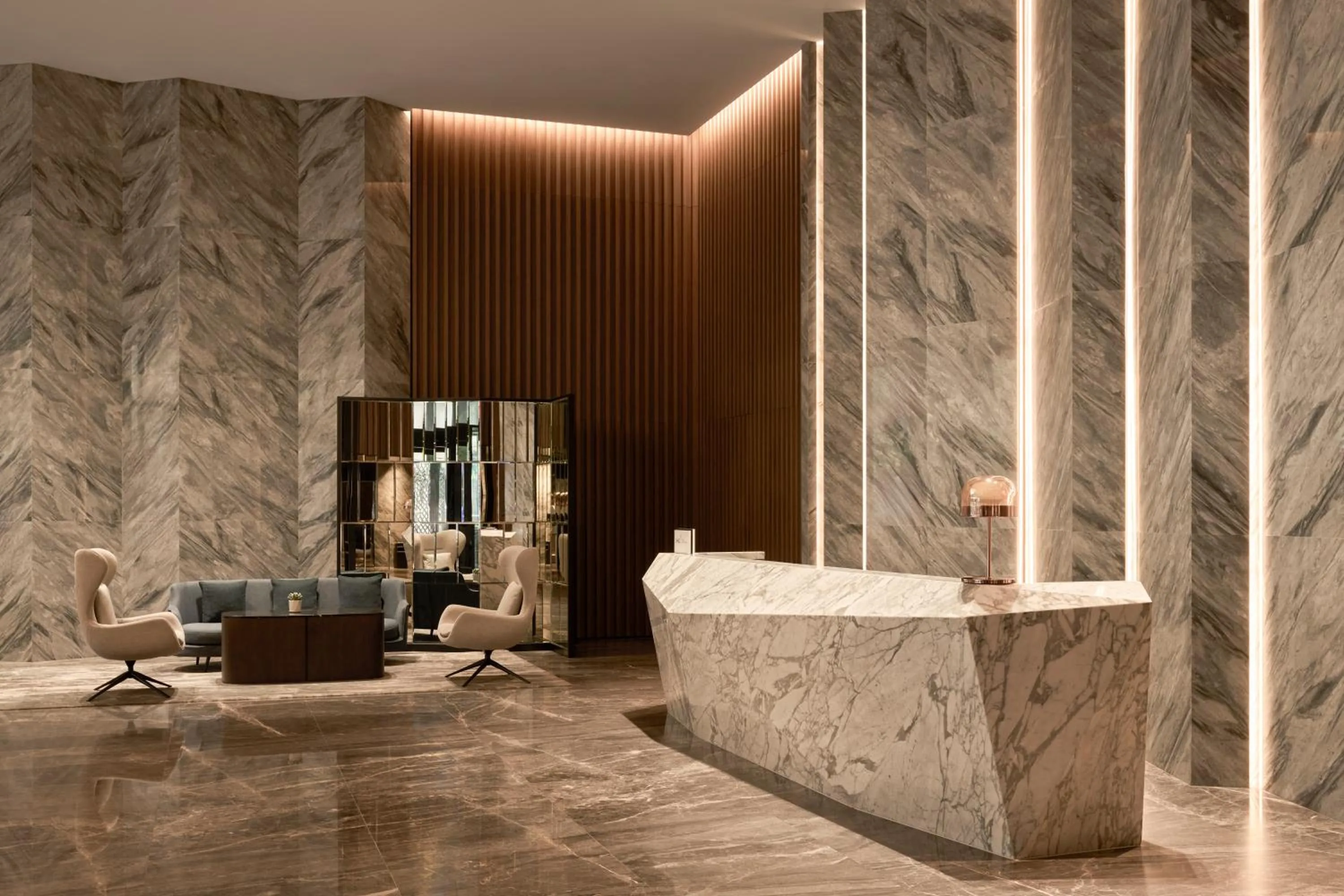 Lobby or reception in Crowne Plaza Danang City Centre by IHG