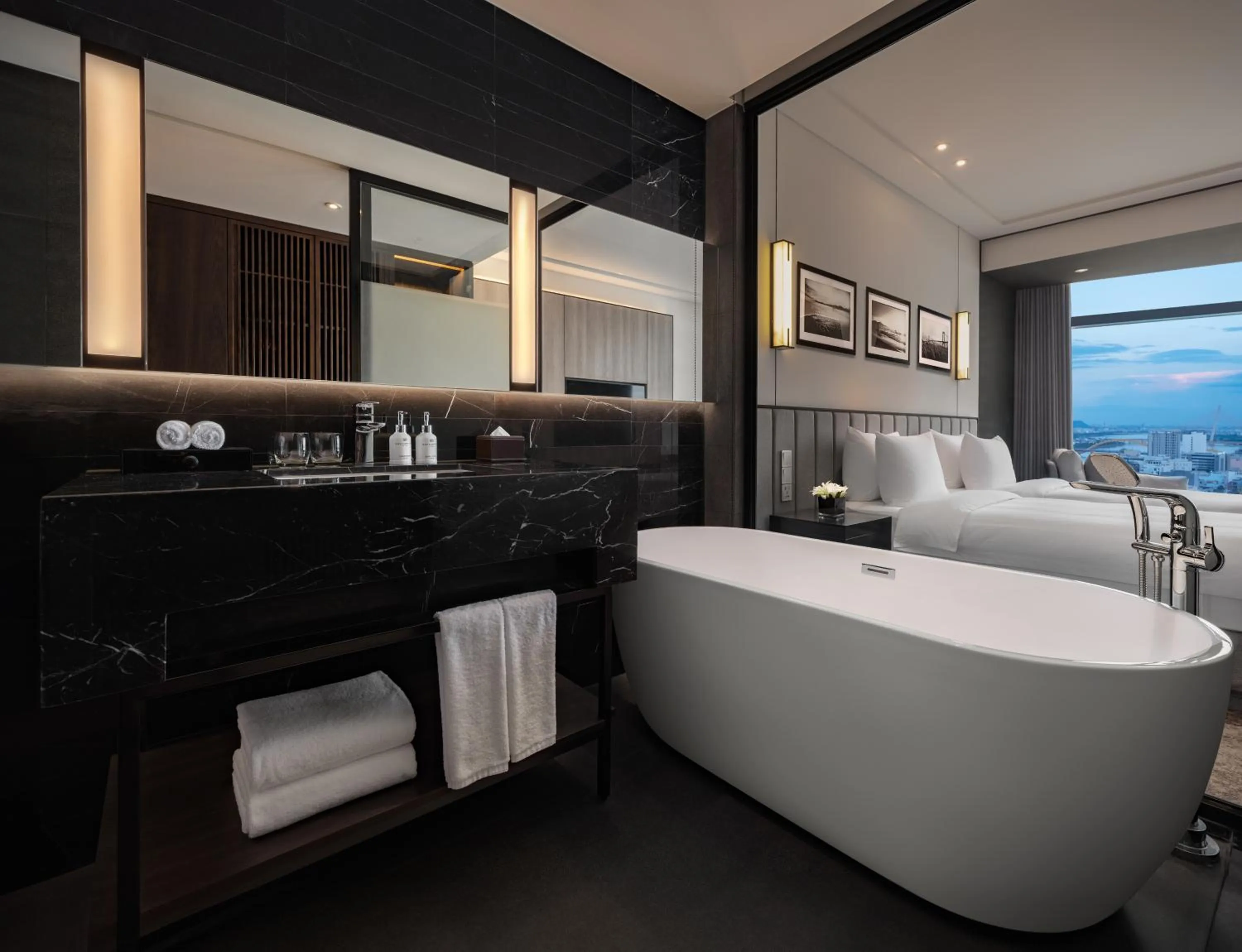 Bathroom, Bed in Crowne Plaza Danang City Centre by IHG
