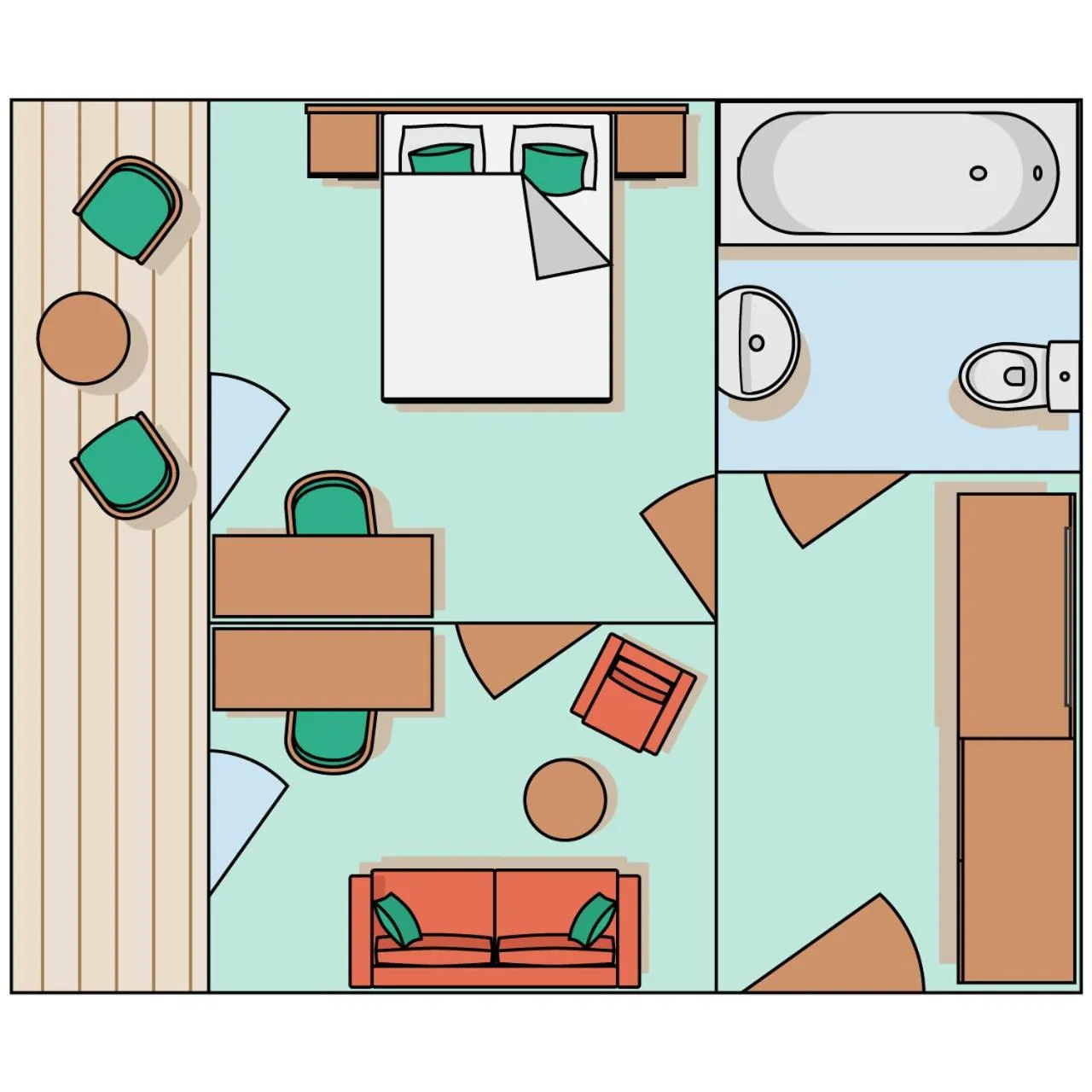 Floor plan in Hotel Crystal - KitzHorn Suites