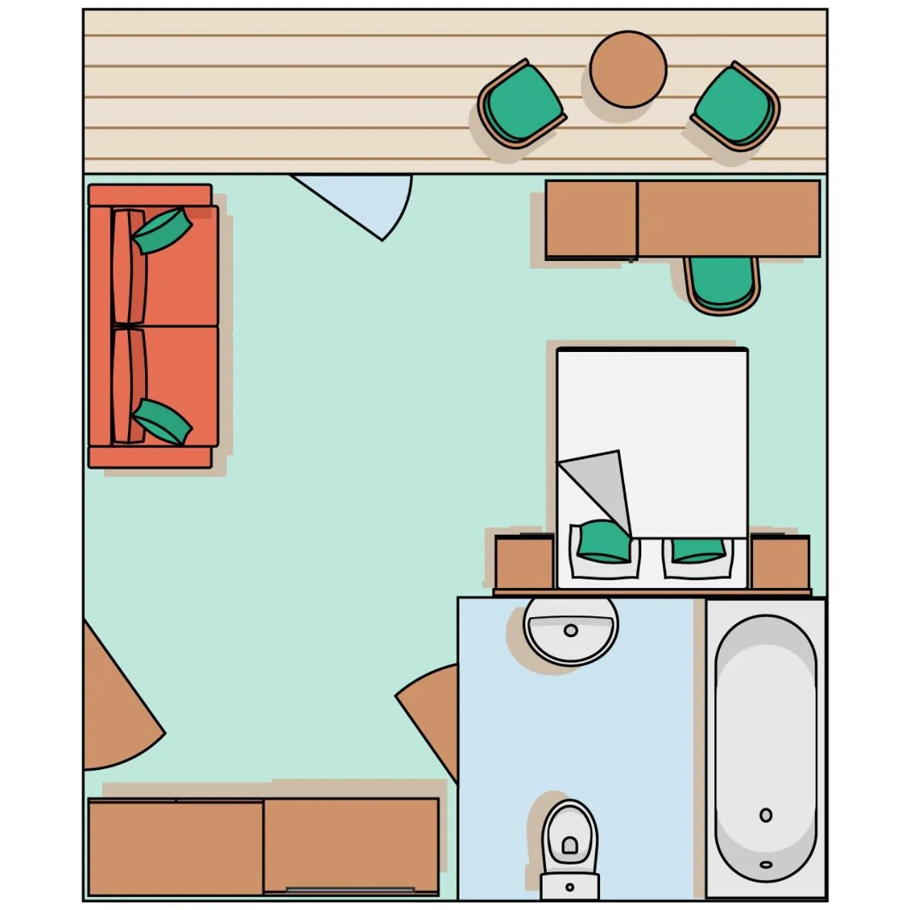 Floor plan in Hotel Crystal - KitzHorn Suites