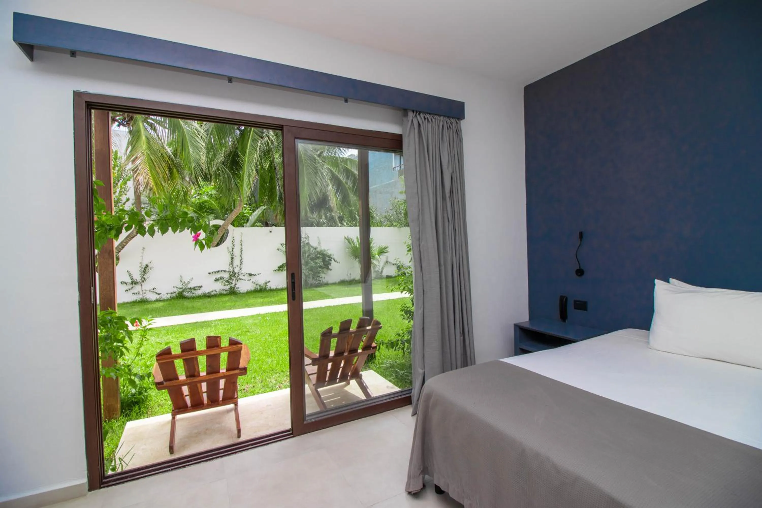 Bed in My Blue Hotel Holbox