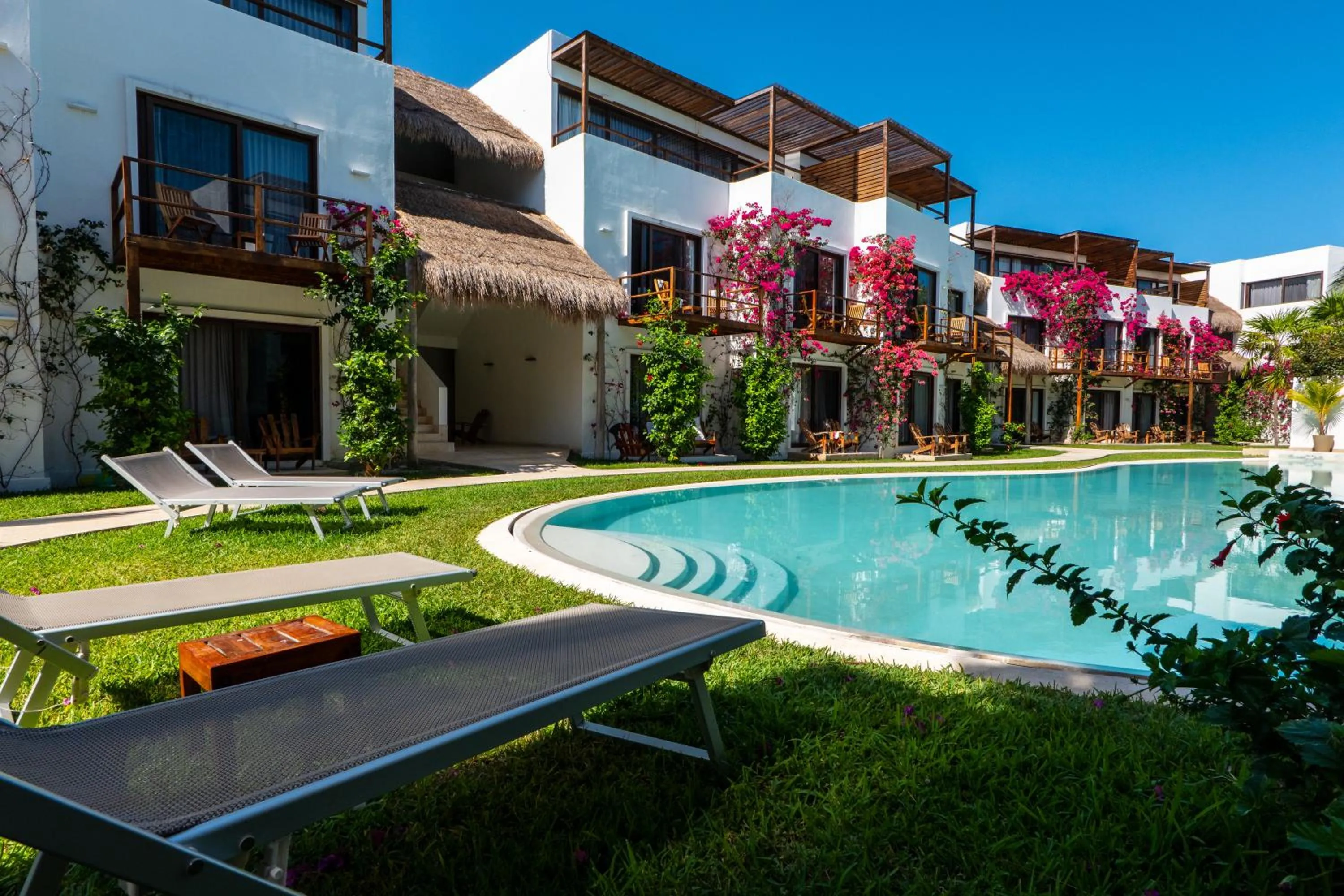 Patio in My Blue Hotel Holbox
