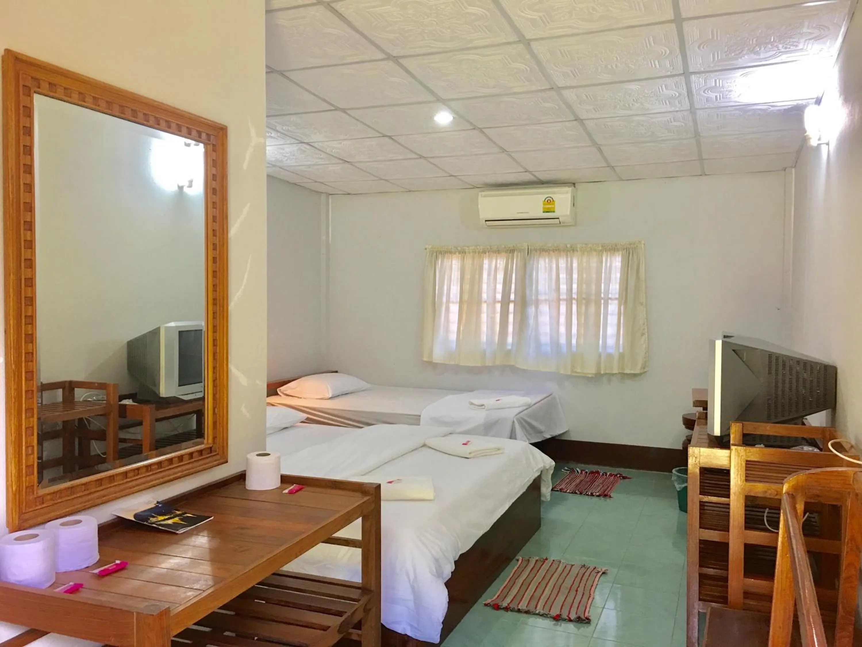 Bed in ห้วยน้ำรินรีสอร์ท The Creek Garden Resort