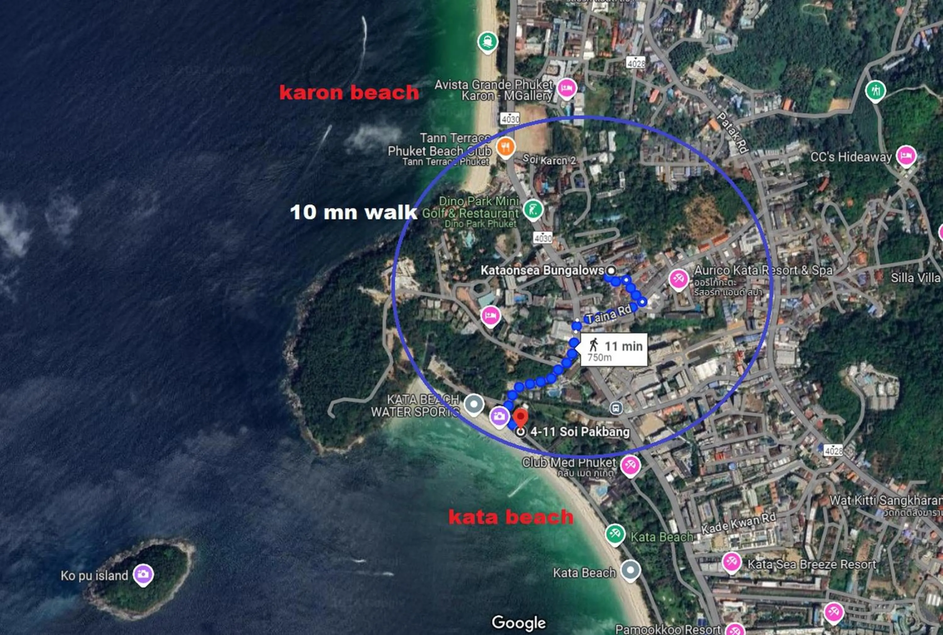 Street view in Kataonsea bungalows