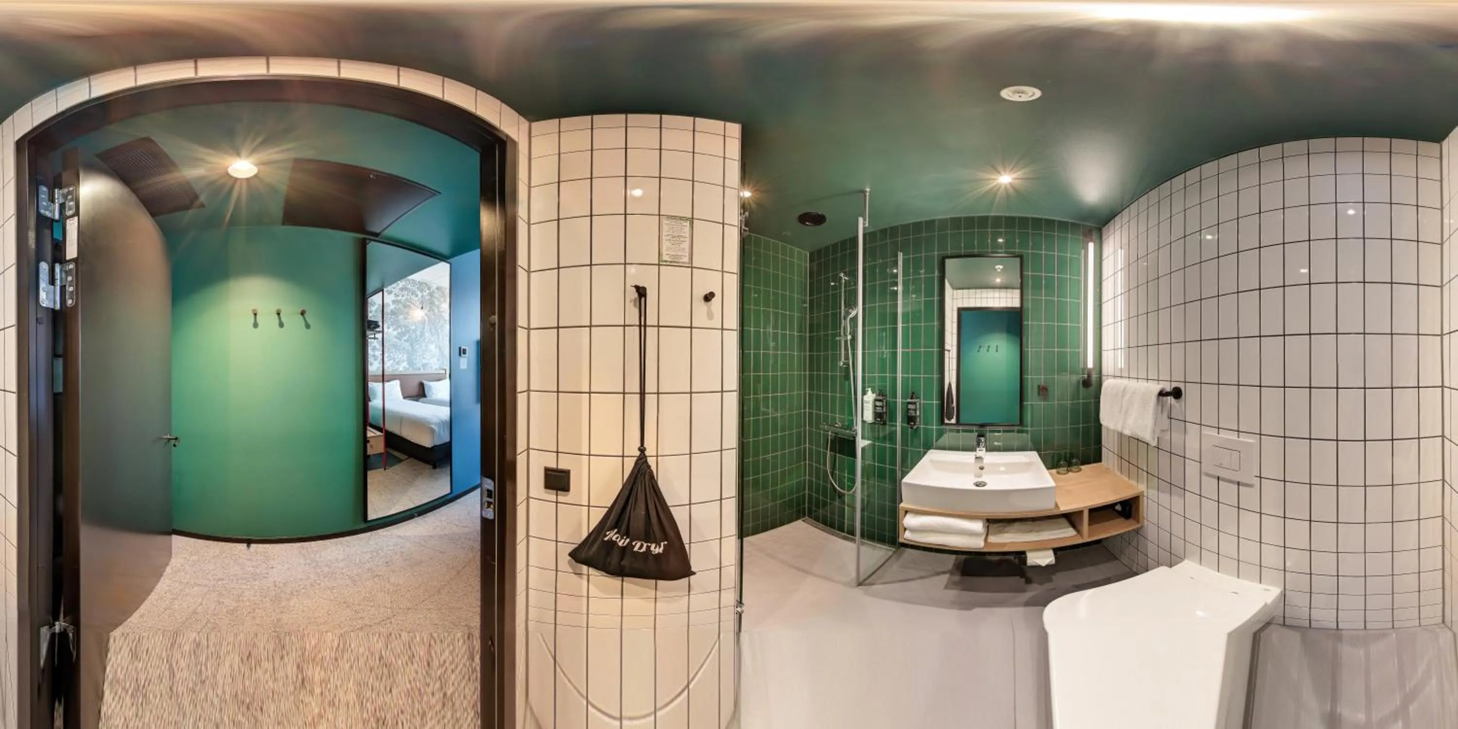 Bathroom in ibis Styles Copenhagen Orestad