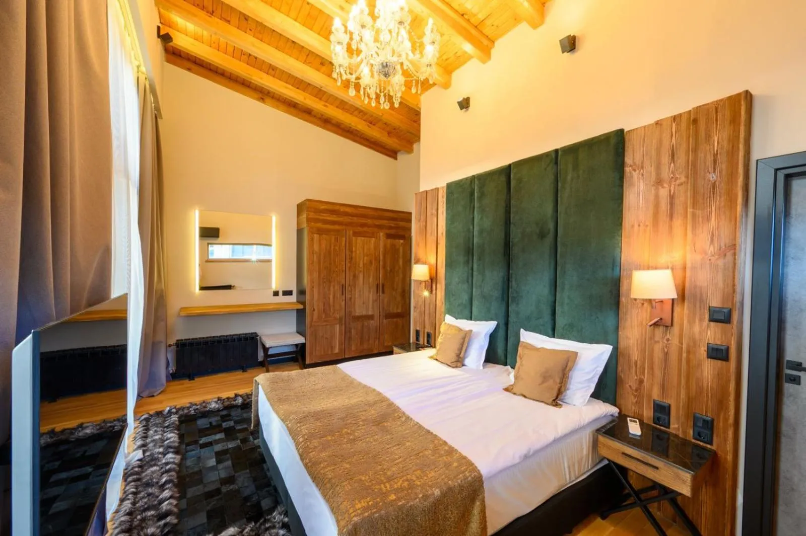 Bed in Grand Hotel Therme